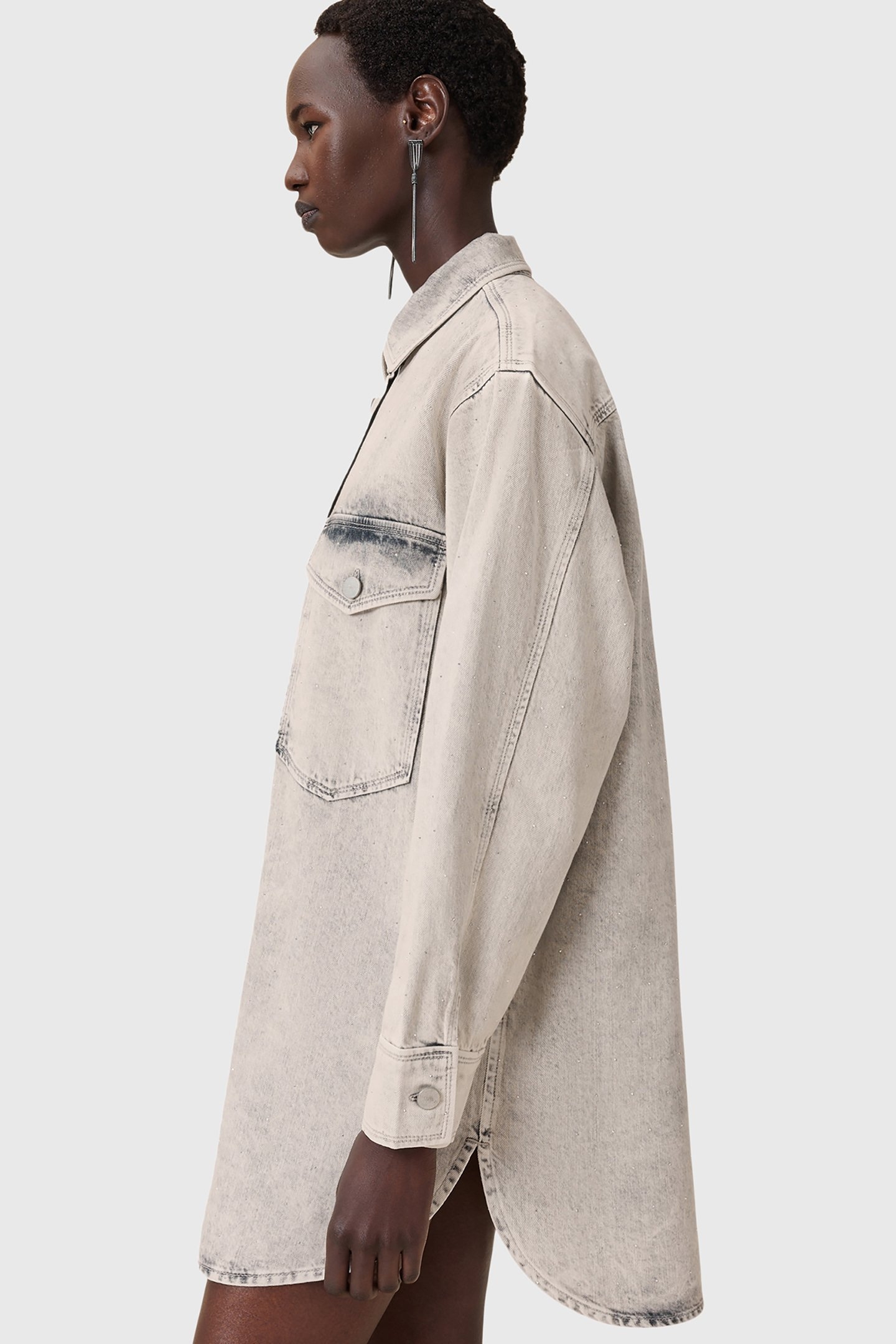 FAYE SPARKLE DRESS SNOW GREY 7