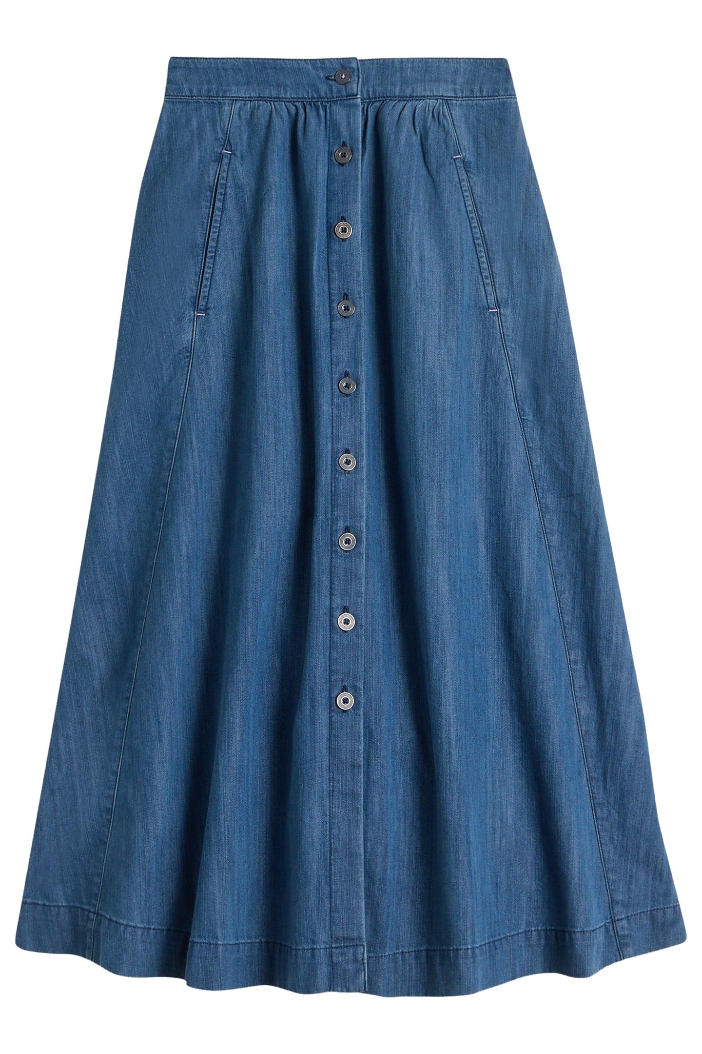 HEATHER DENIM MIDI SKIRT MID DENIM 3