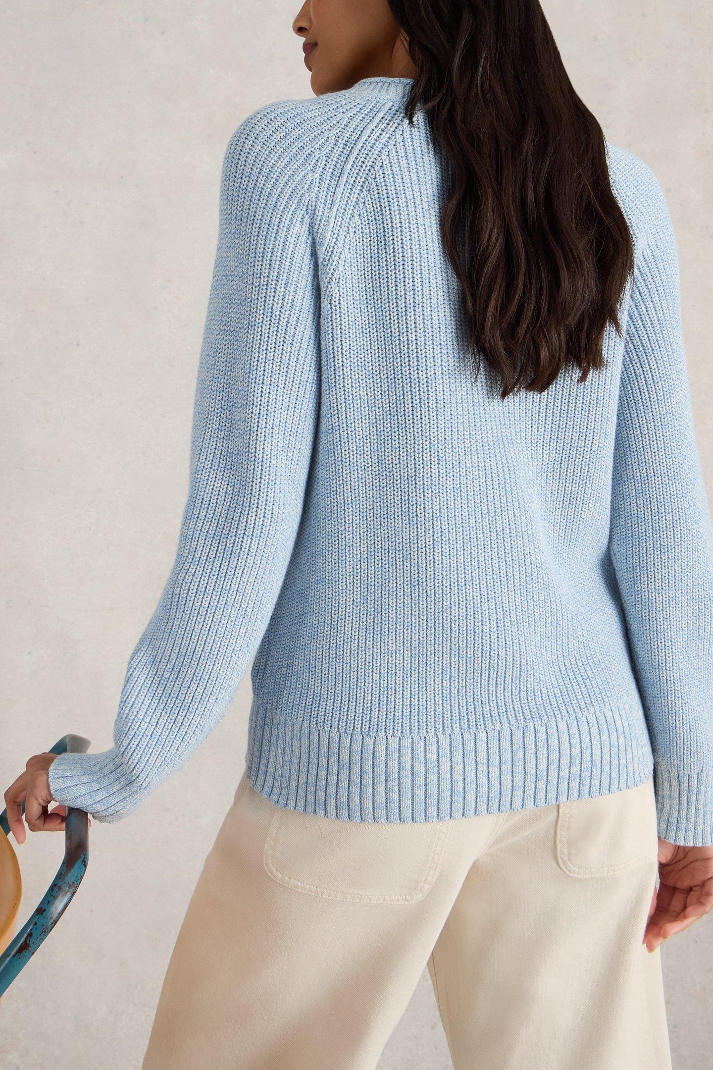 BAILEY COTTON JUMPER MID BLUE 2