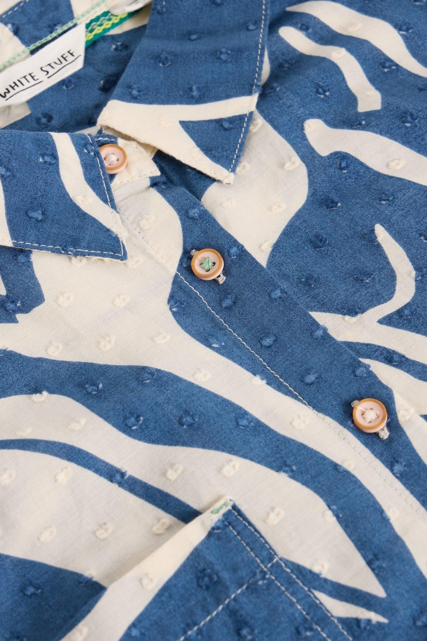 ELLIE ORGANIC COTTON SHIRT NAVY PRINT 4