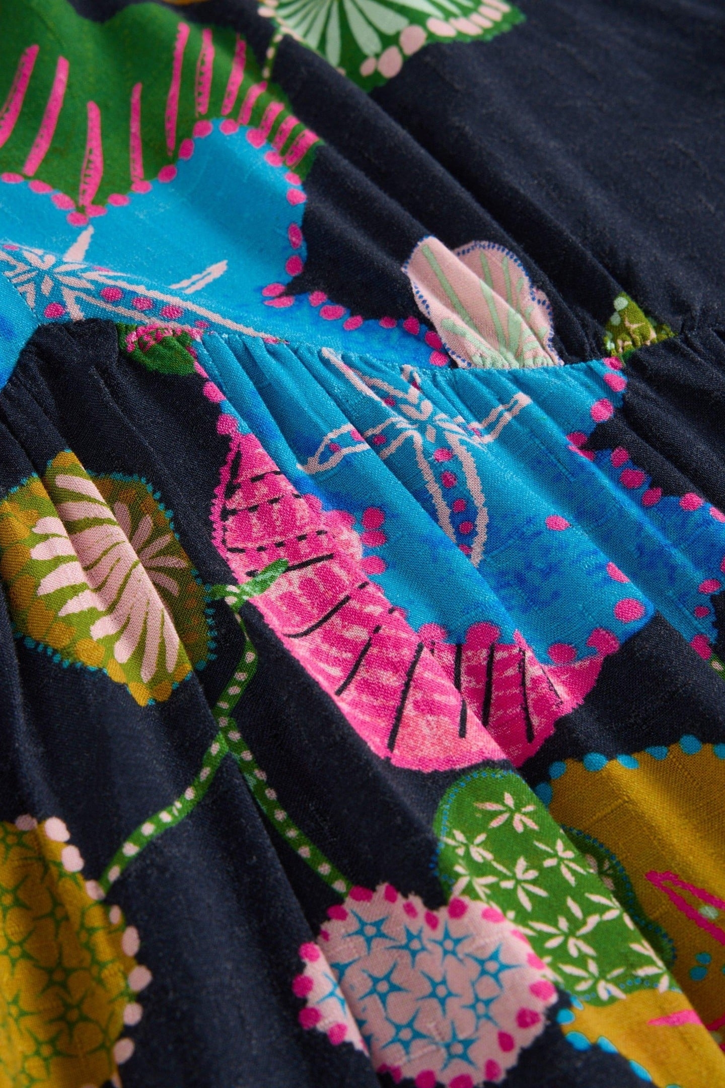 LUCY MIDI DRESS NAVY MULTI 4