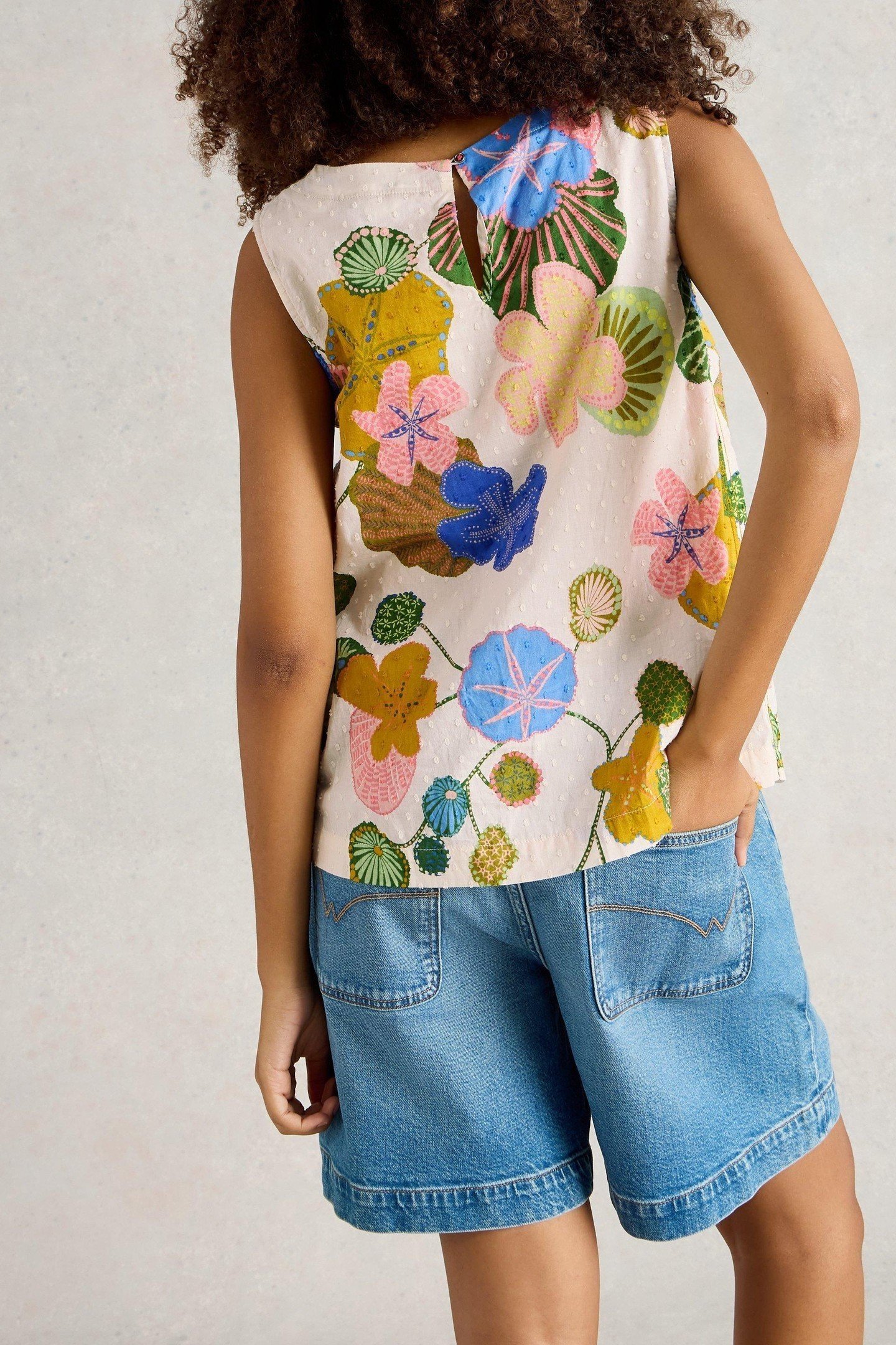 PARADISE COTTON VEST IVORY MULTI 2