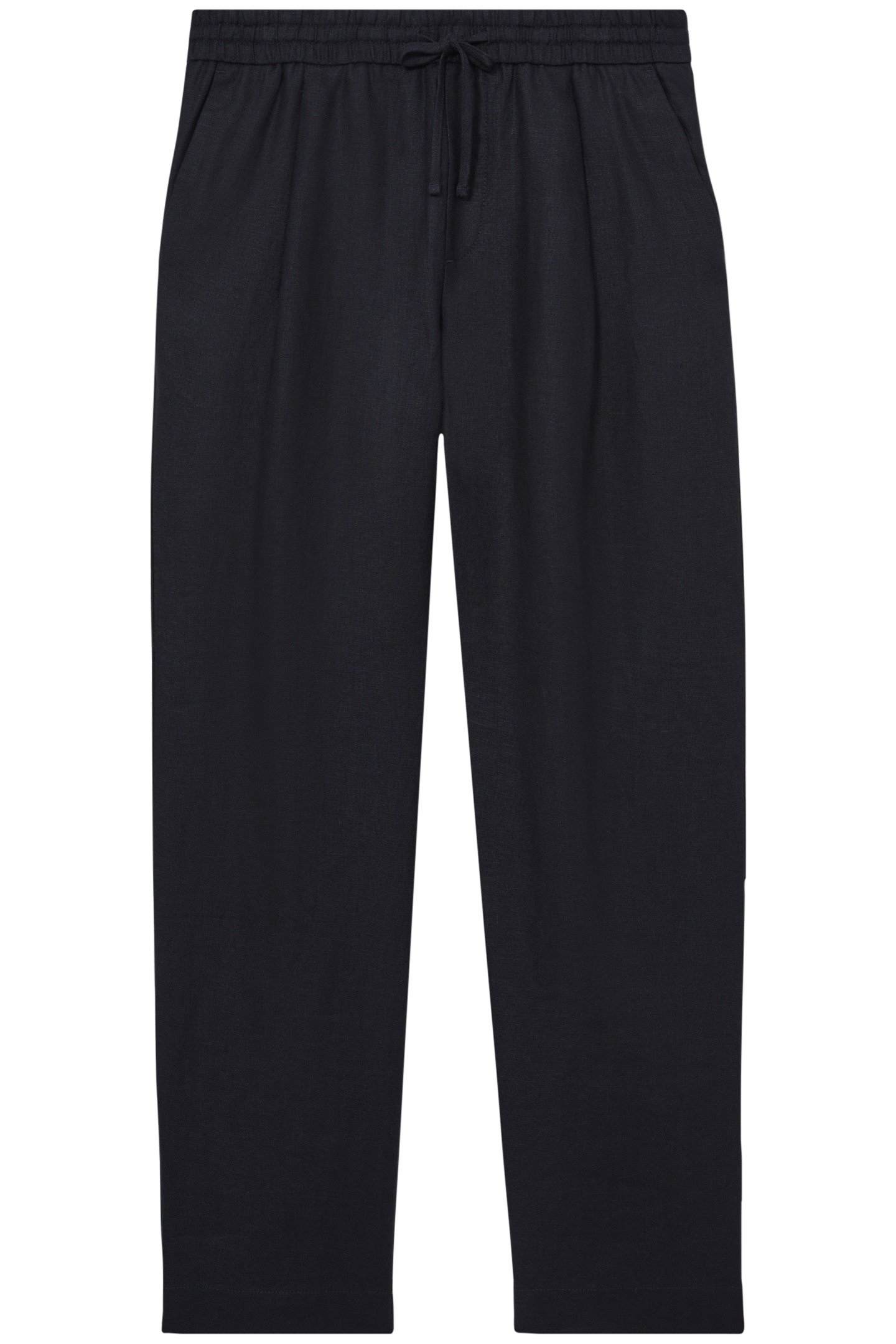 RELAXED LINEN DRAWSTRING TROUSER NAVY 4