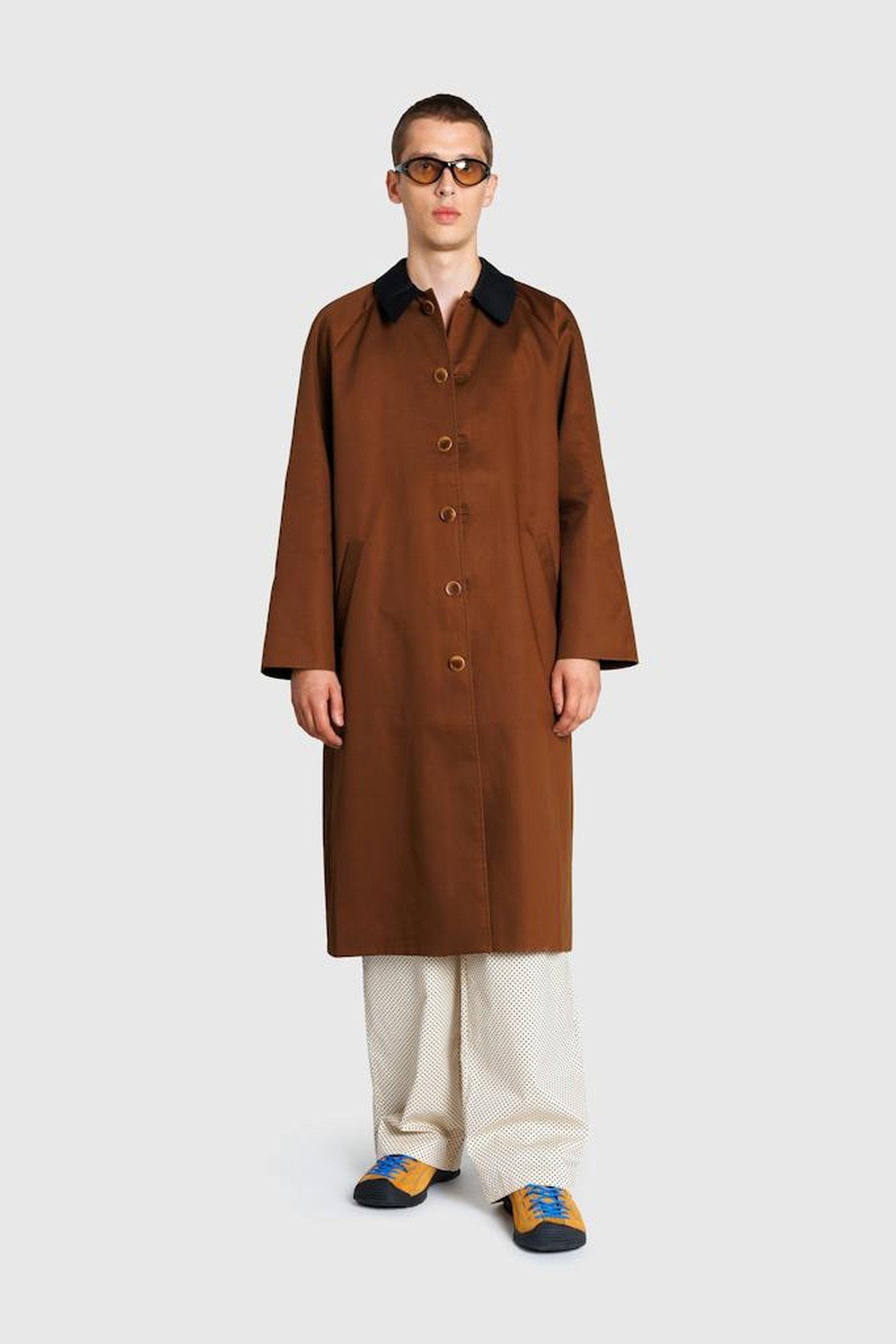 GALILEE BY SEA – WIDE RAGLAN OVERCOAT BROWN 2