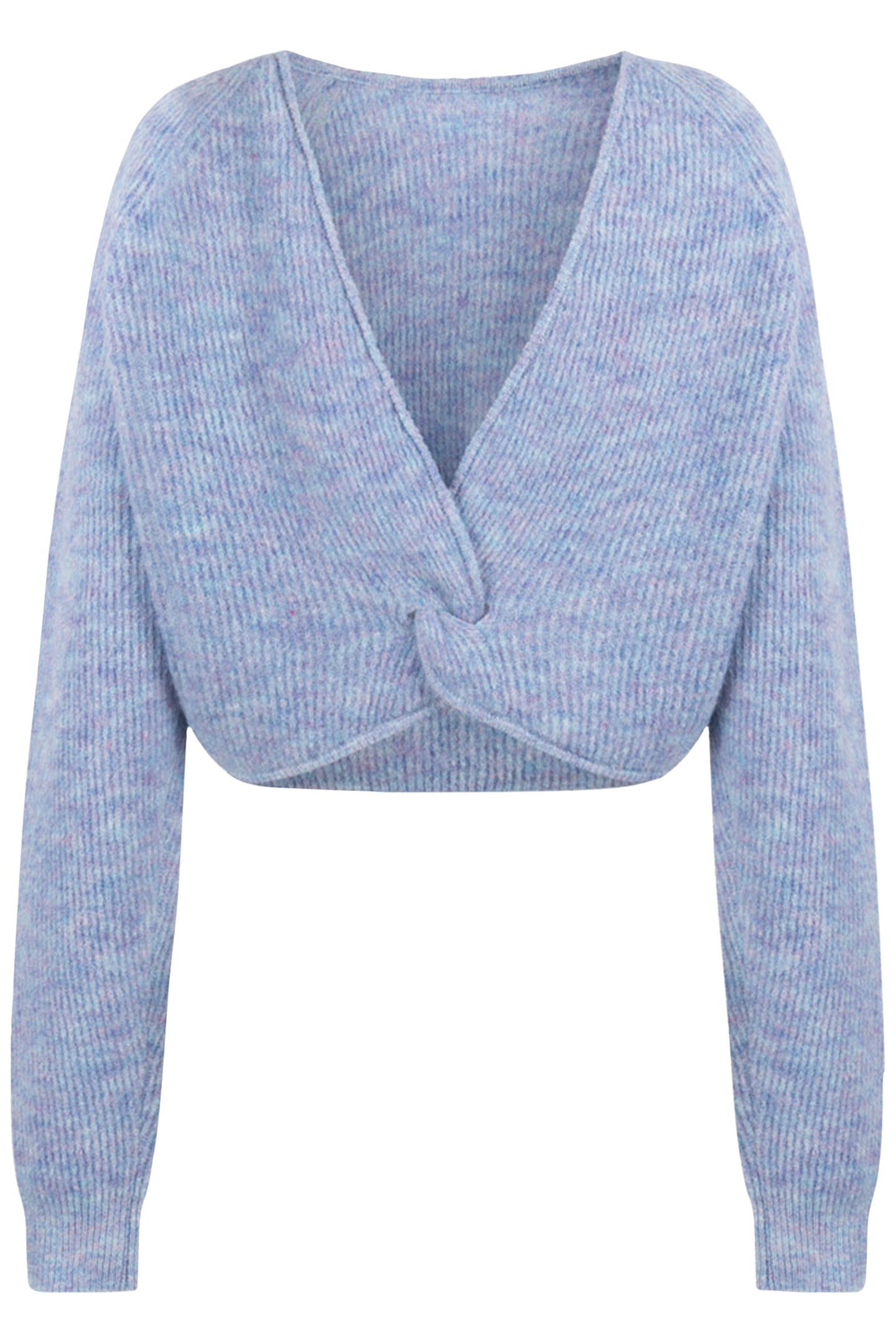 ADEA KNITTED PULL LONG SLEEVE LIGHT BLUE MELEE 2