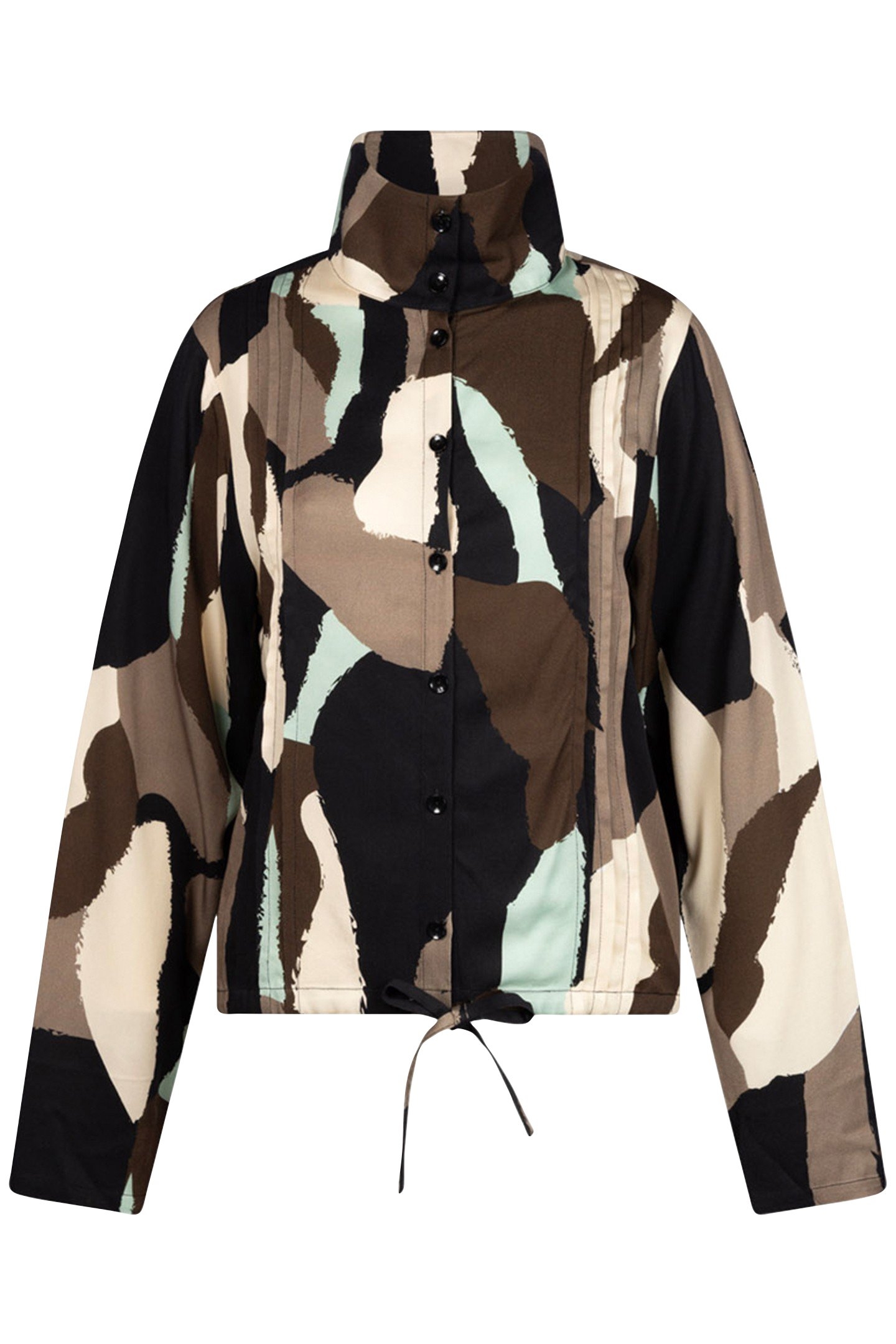 JUNE CHARCOAL SHIRT LONG SLEEVE FROSTY GREEN CHARCOAL 1