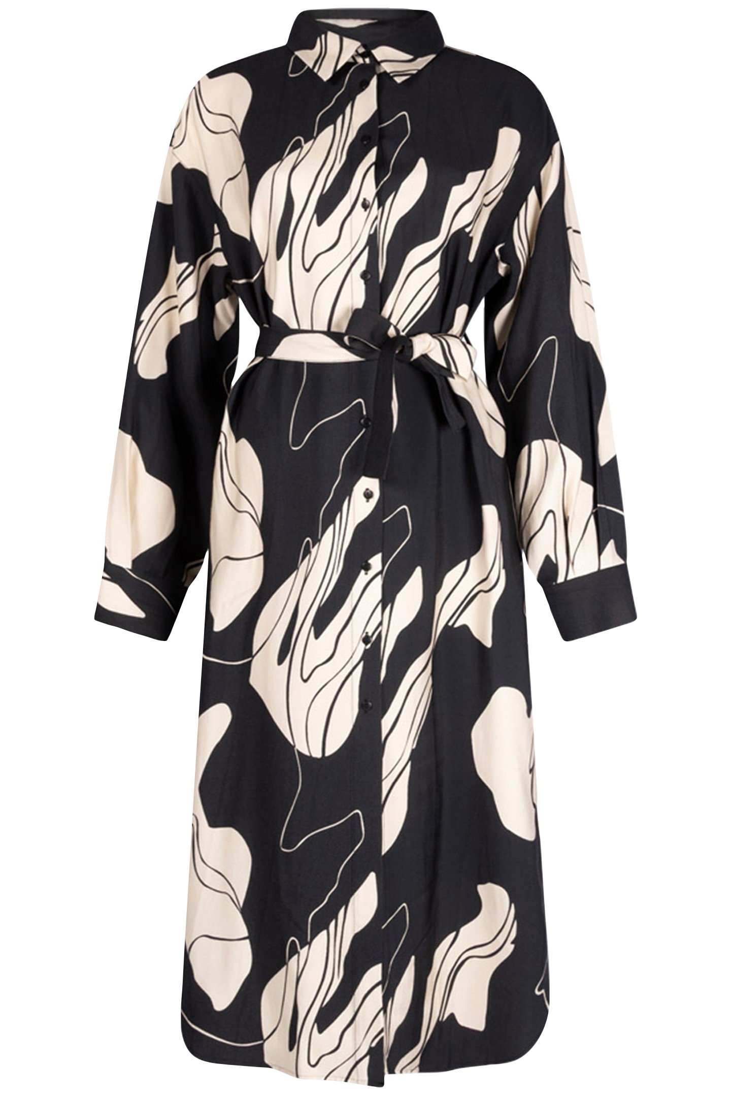 CARMEN DRESS LONG SLEEVE BLACK RIVER 1