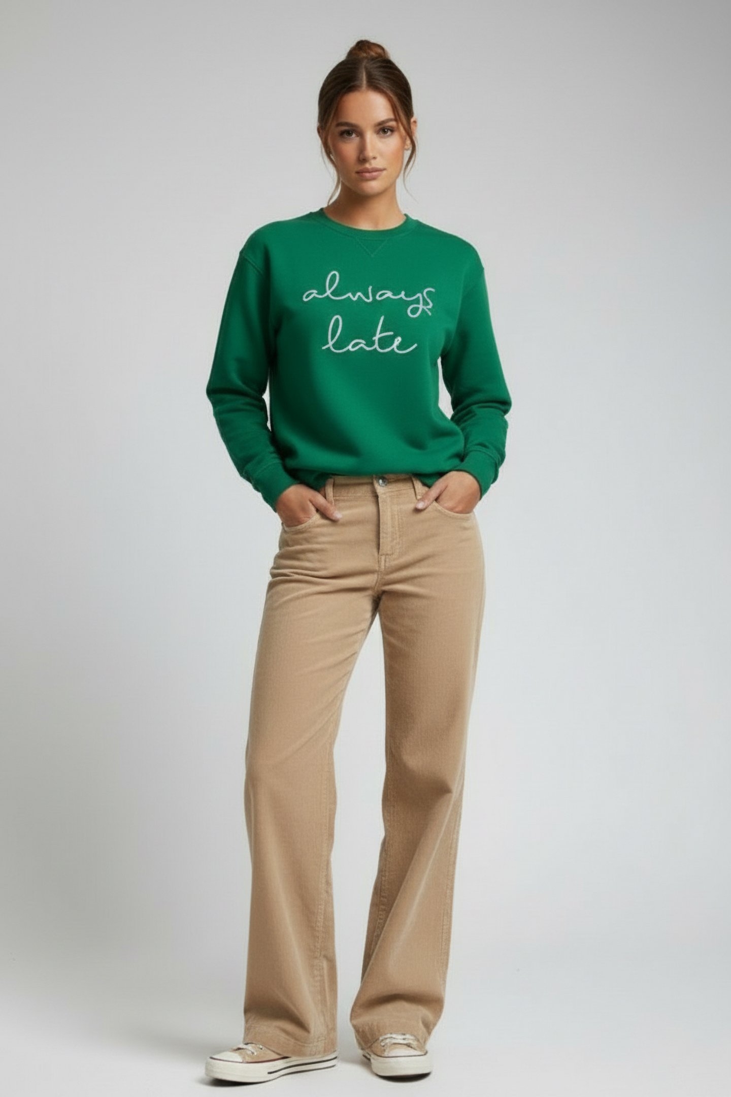 ALWAYS LATE SWEATER VERDANT GREEN 1