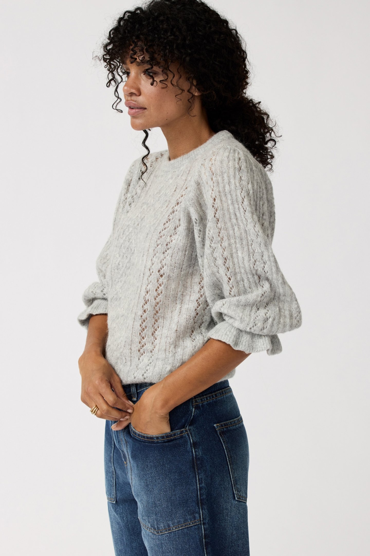 ANNA PULLOVER LIGHT GREY MELANGE 4