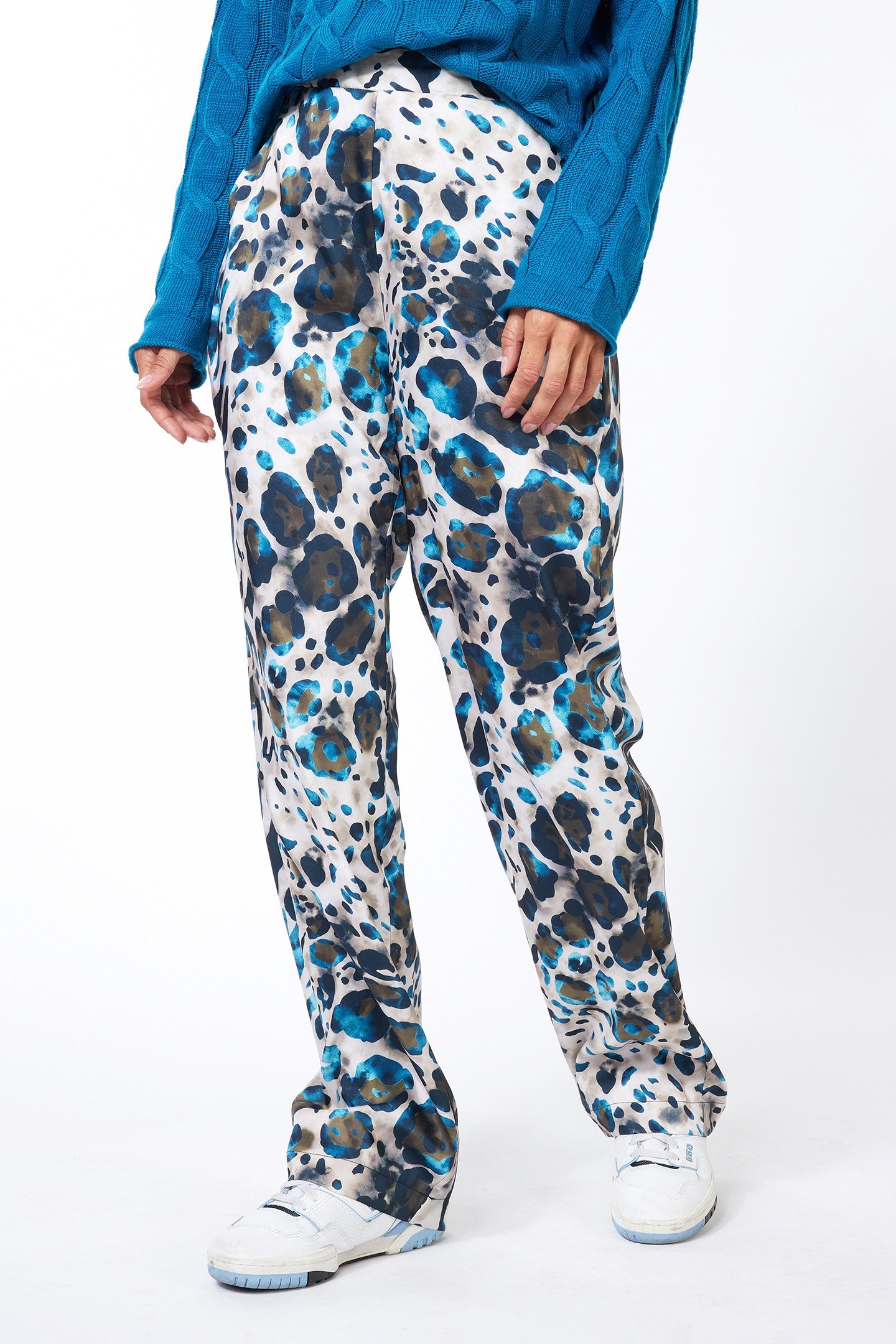 TROUSERS SATEEN ANIMAL ROOTS PRINT 1
