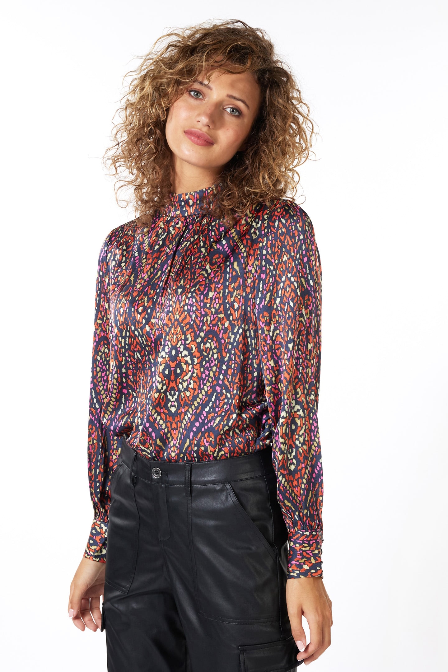 BLOUSE GATHERED COLLAR REWILDING PRINT PRINT 3