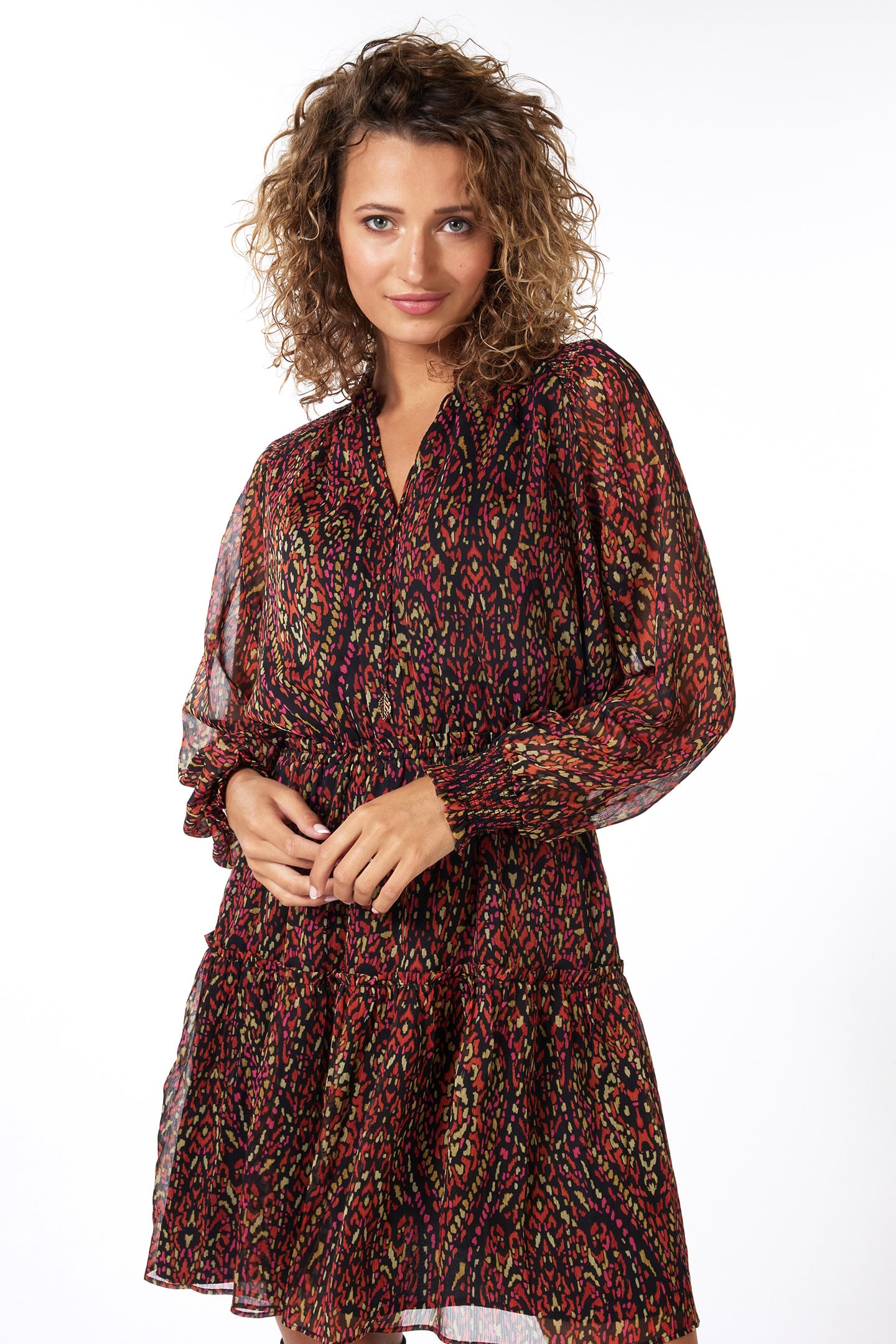 DRESS SHORT CHIFFON REWILDING PRINT 1