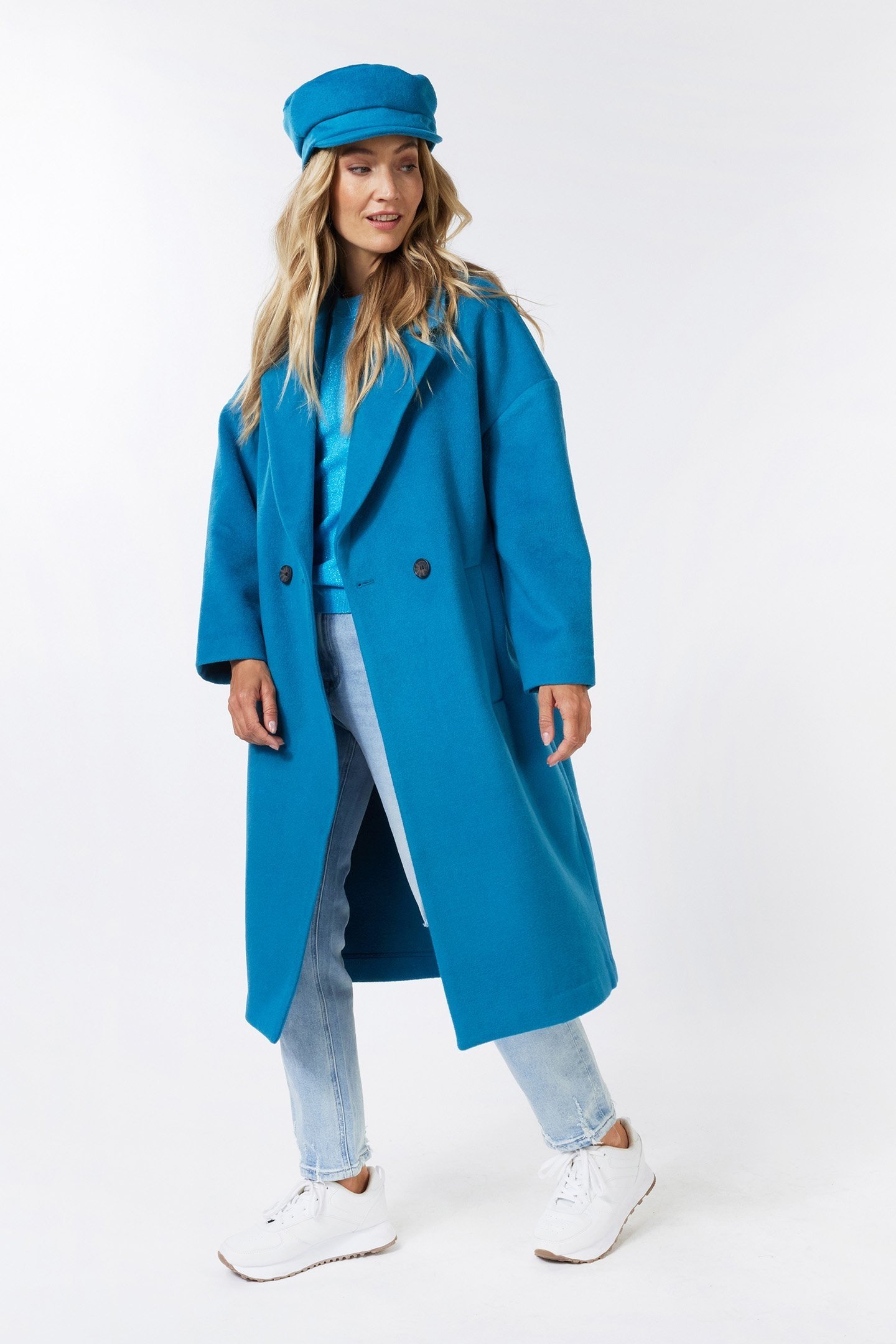 COAT LONG OVERSIZED PETROL 1
