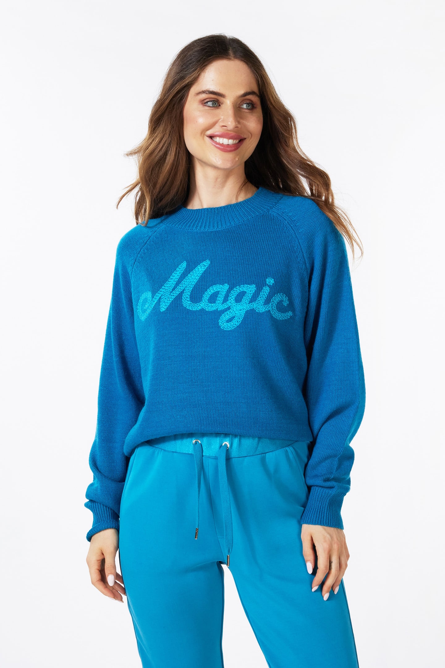 SWEATER “MAGIC” INTARSIA PETROL 1