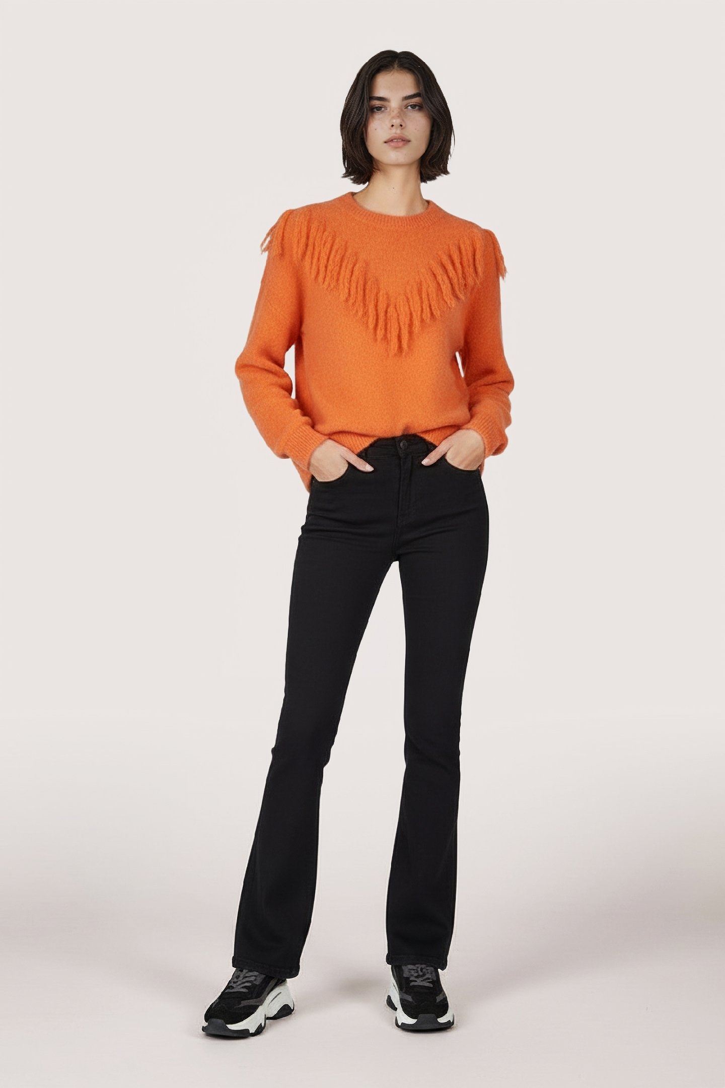 SWEATER FRINGES SOFT ORANGE 2
