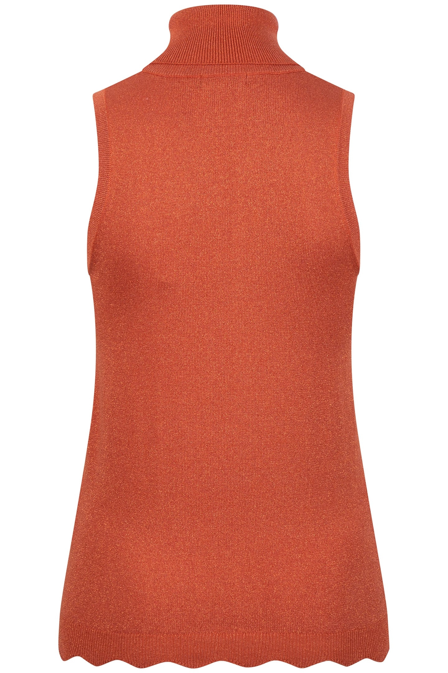 TOP SLVLSS COLLAR LUREX RUST 7