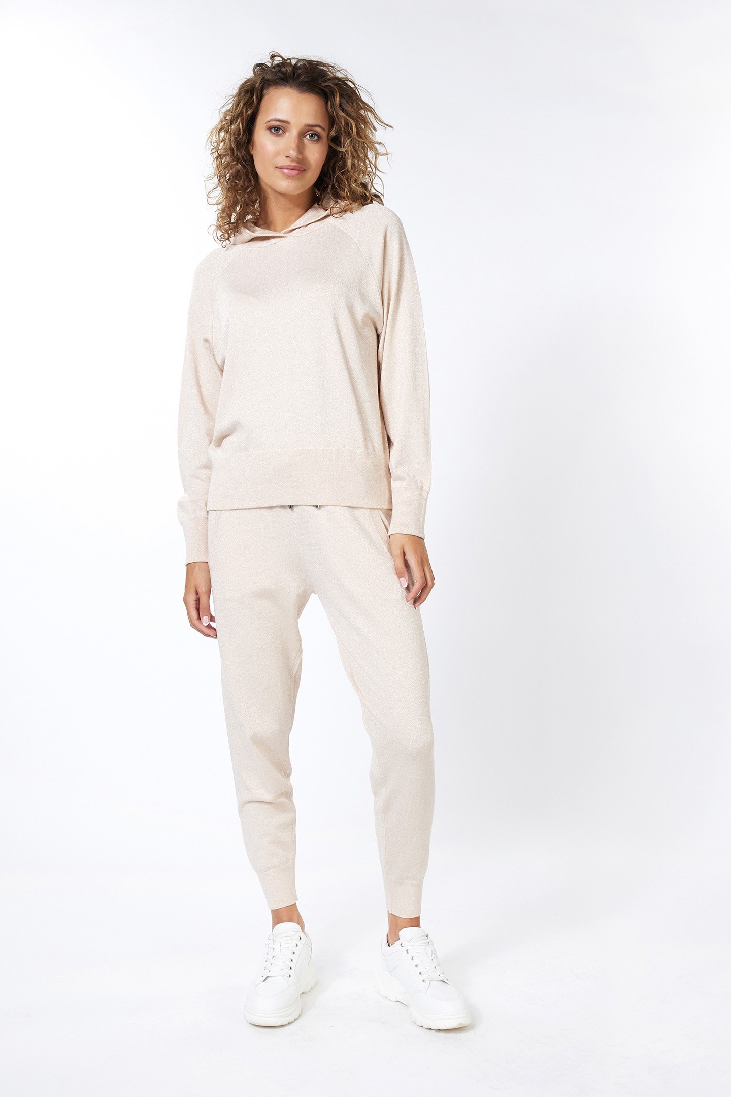 TROUSERS JOGGER LUREX LIGHT SAND 2