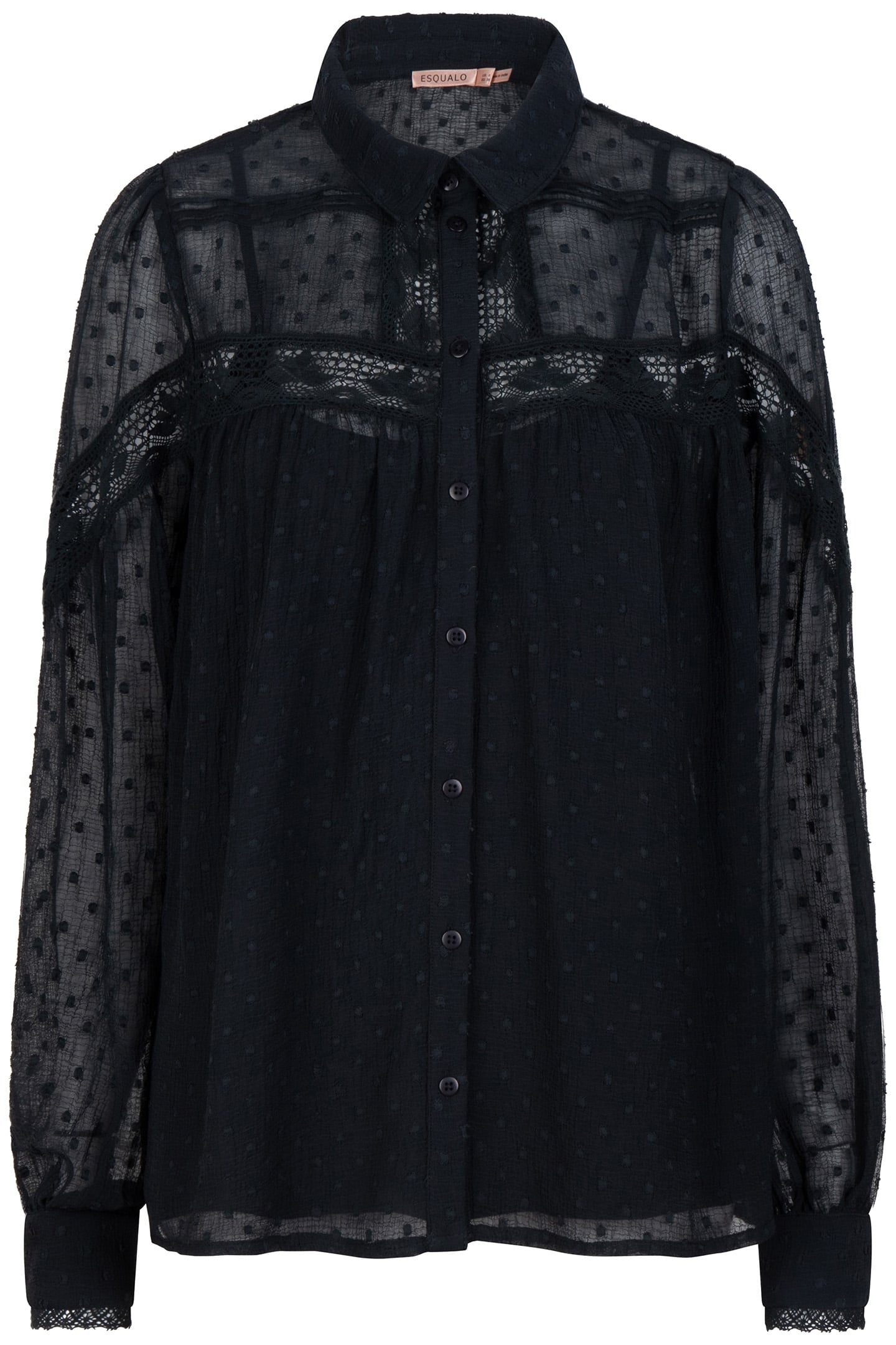 BLOUSE TAPES PLUMETIS BLACK 5