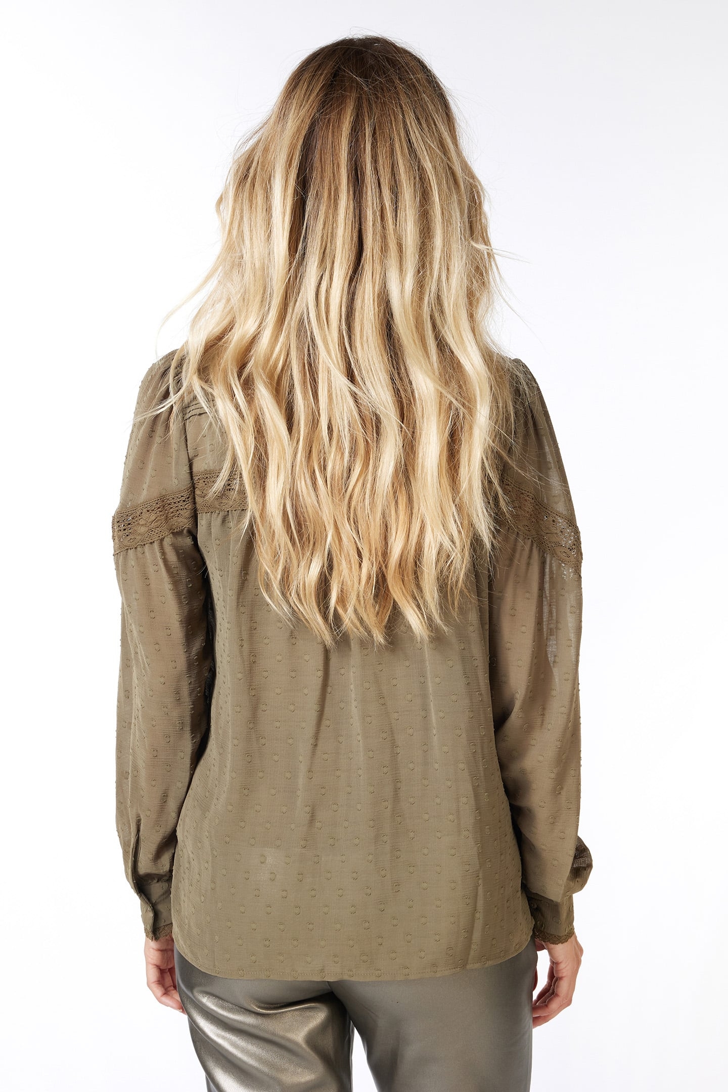 BLOUSE TAPES PLUMETIS ARMY GREEN 2