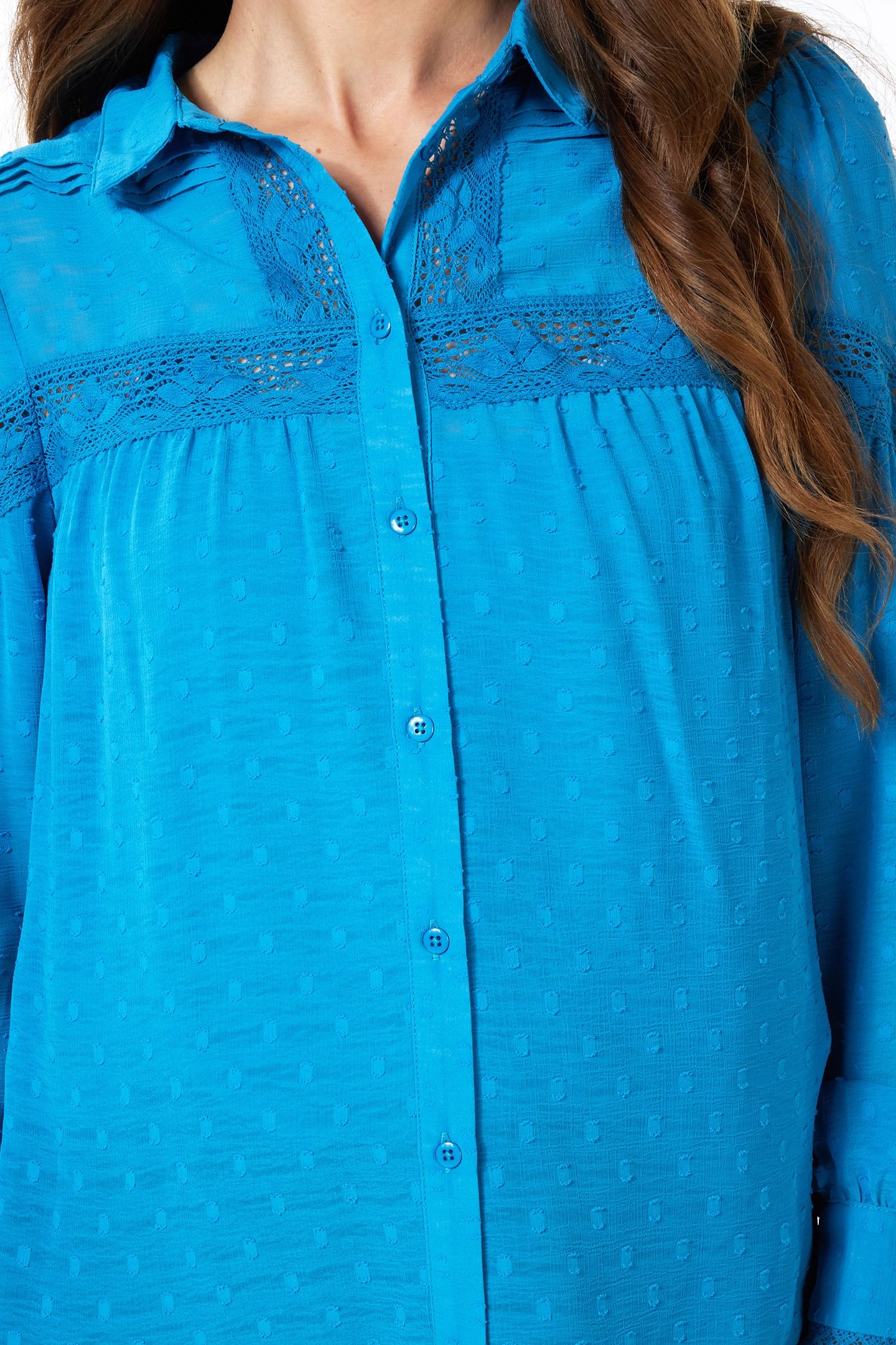 BLOUSE TAPES PLUMETIS PETROL 8