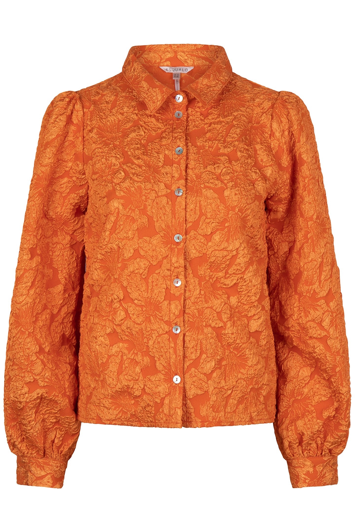 BLOUSE BASIC FLOWER JACQUARD PUMPKIN 6