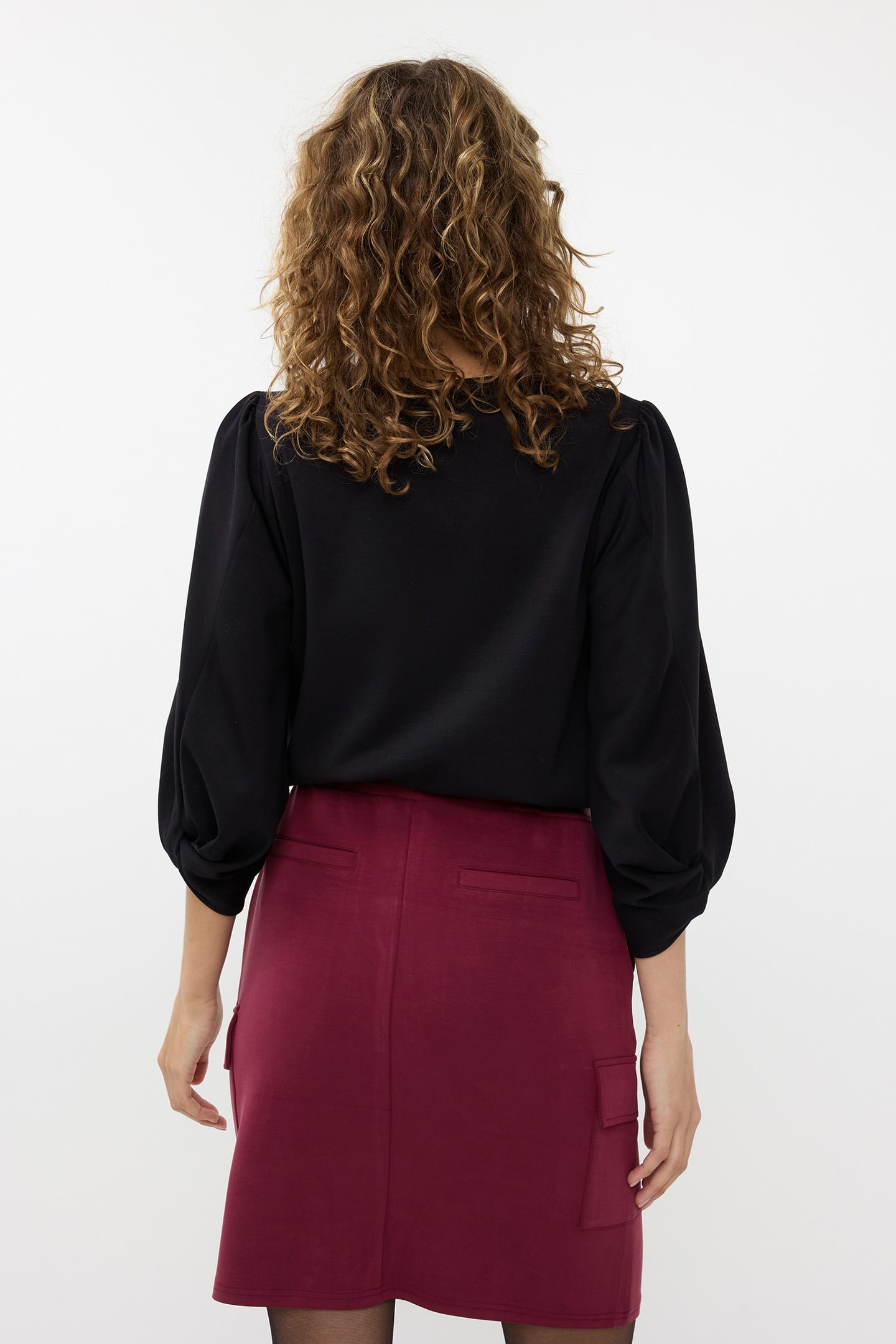 SKIRT CARGO MODAL WINE RED 5