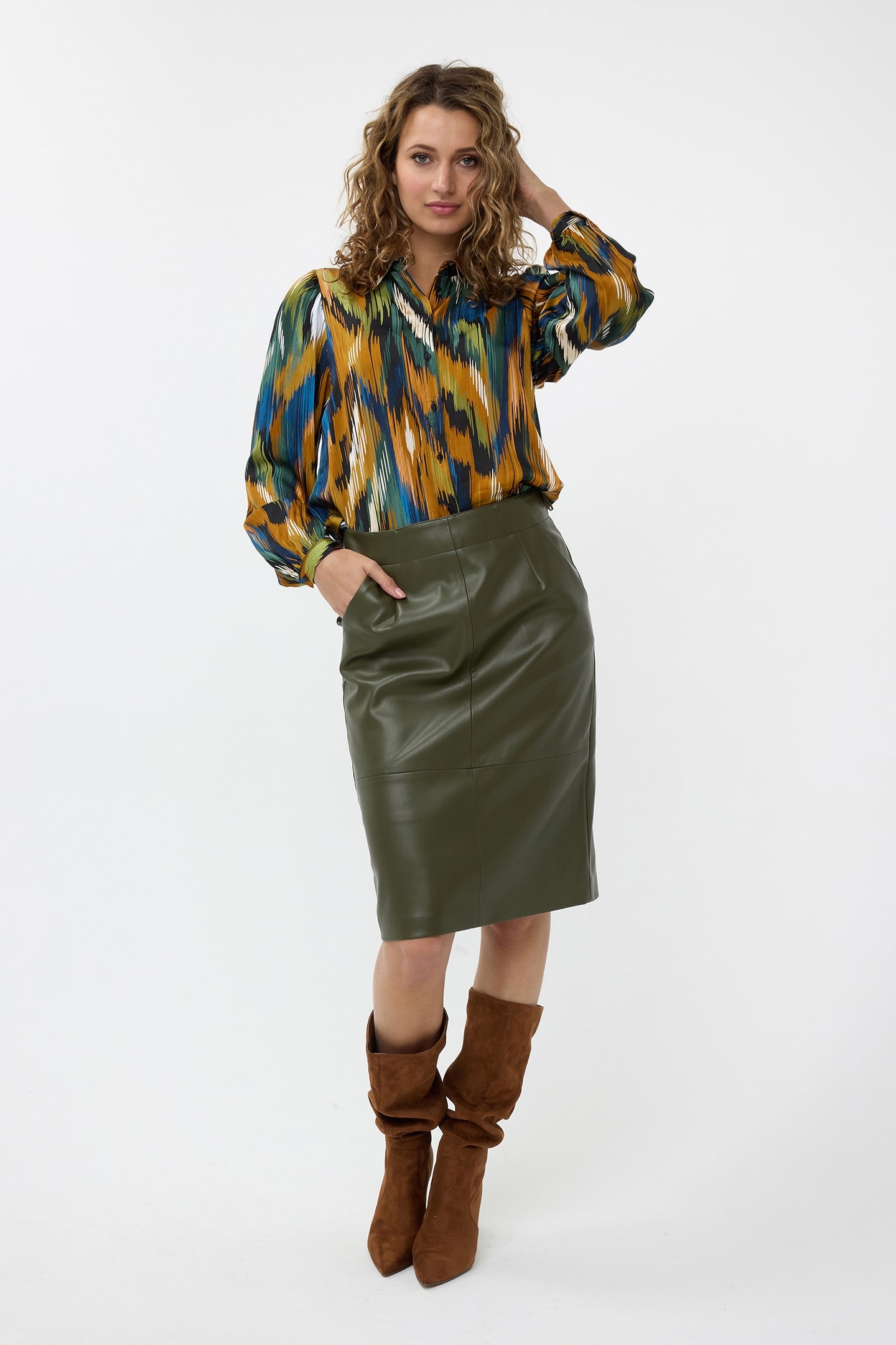 BLOUSE BASIC UNIVERSE LIGHTNING PRINT 2