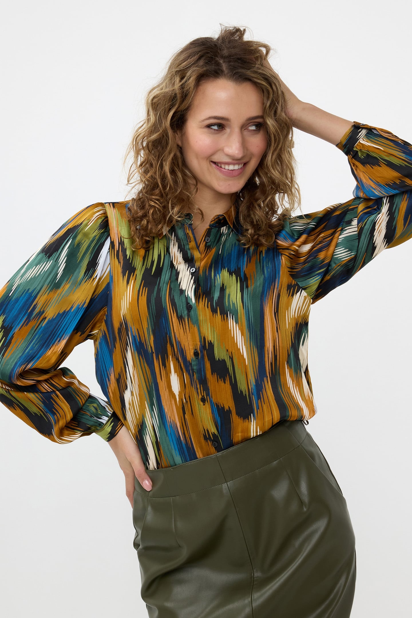 BLOUSE BASIC UNIVERSE LIGHTNING PRINT 1