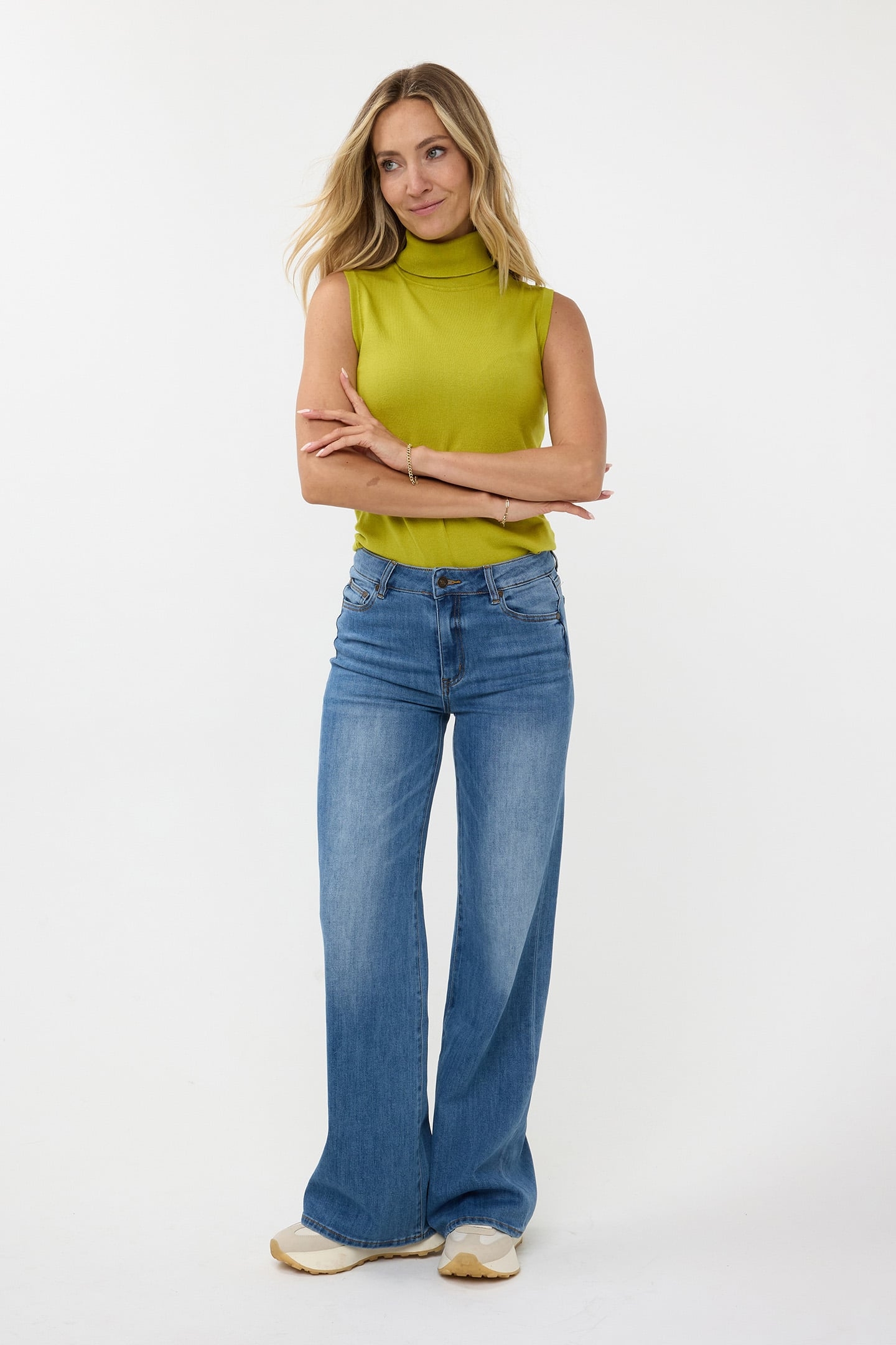 SWEATER SLV/LSS COL BASIC KNIT MATCHA GREEN 3