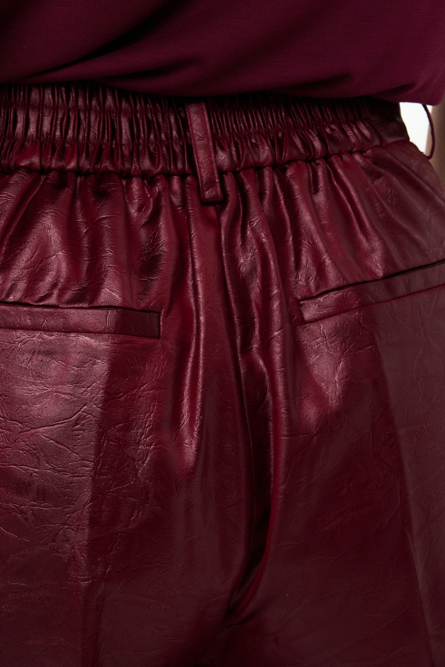 TROUSERS METALLIC EM WINE RED 8