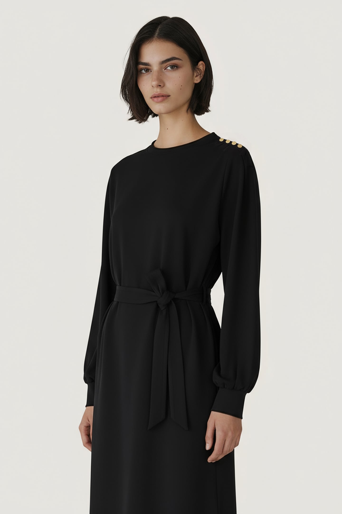 DRESS GATHERING MODAL BLACK 2