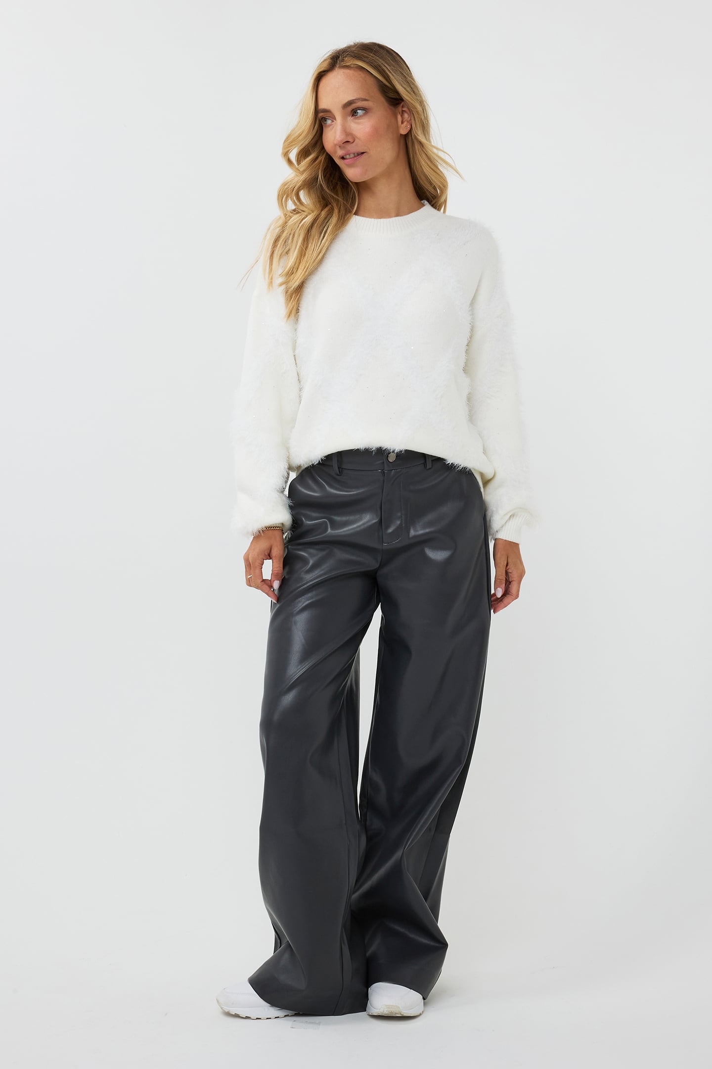 SWEATER HAIRY SEQUINS OFF WHITE 2