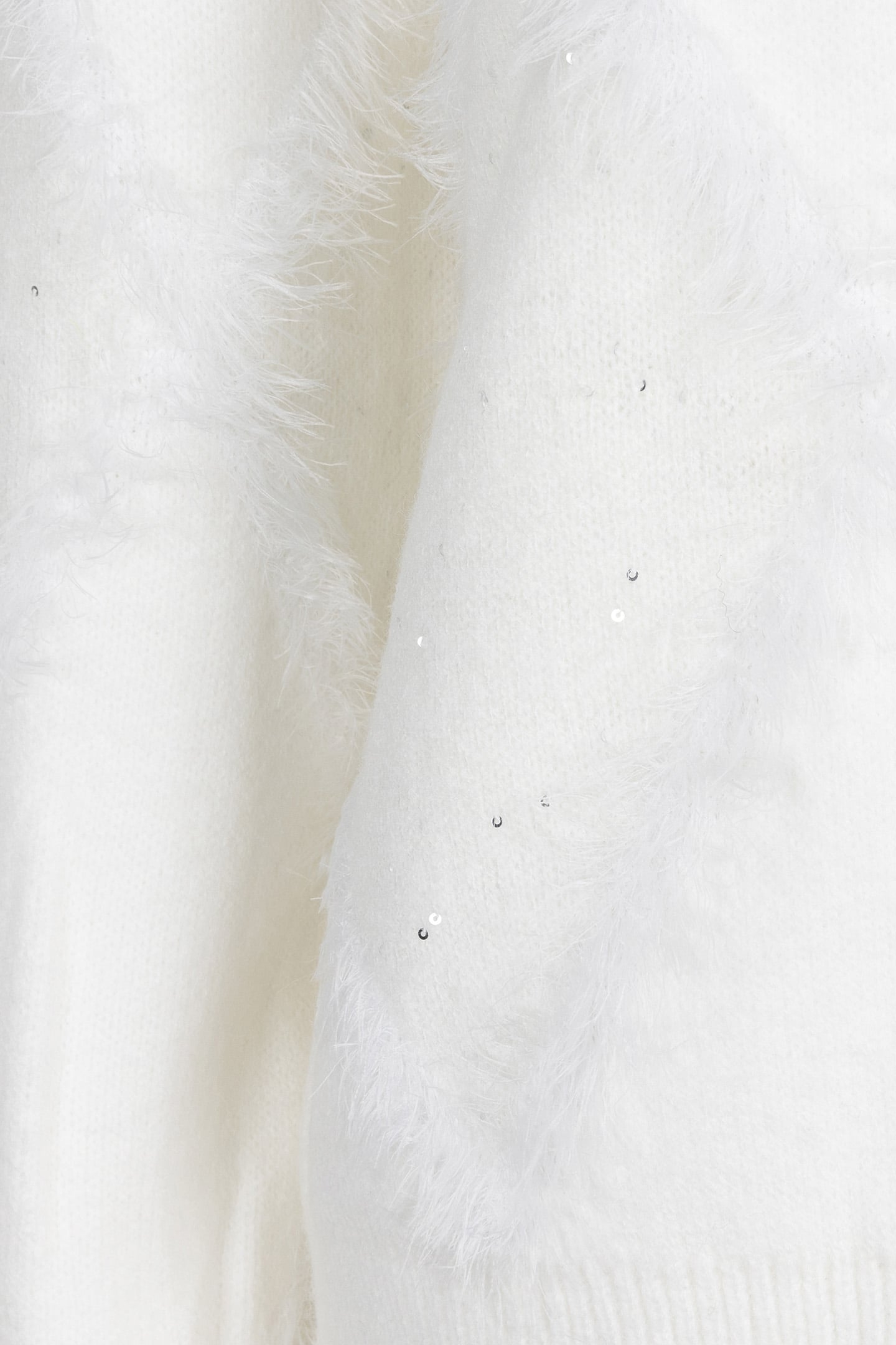 SWEATER HAIRY SEQUINS OFF WHITE 7