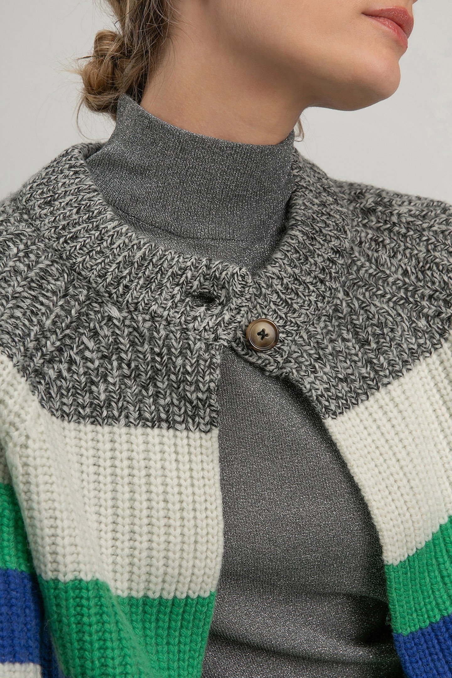 SHIRLEY CARDIGAN PARROT GREEN STRIPE 4