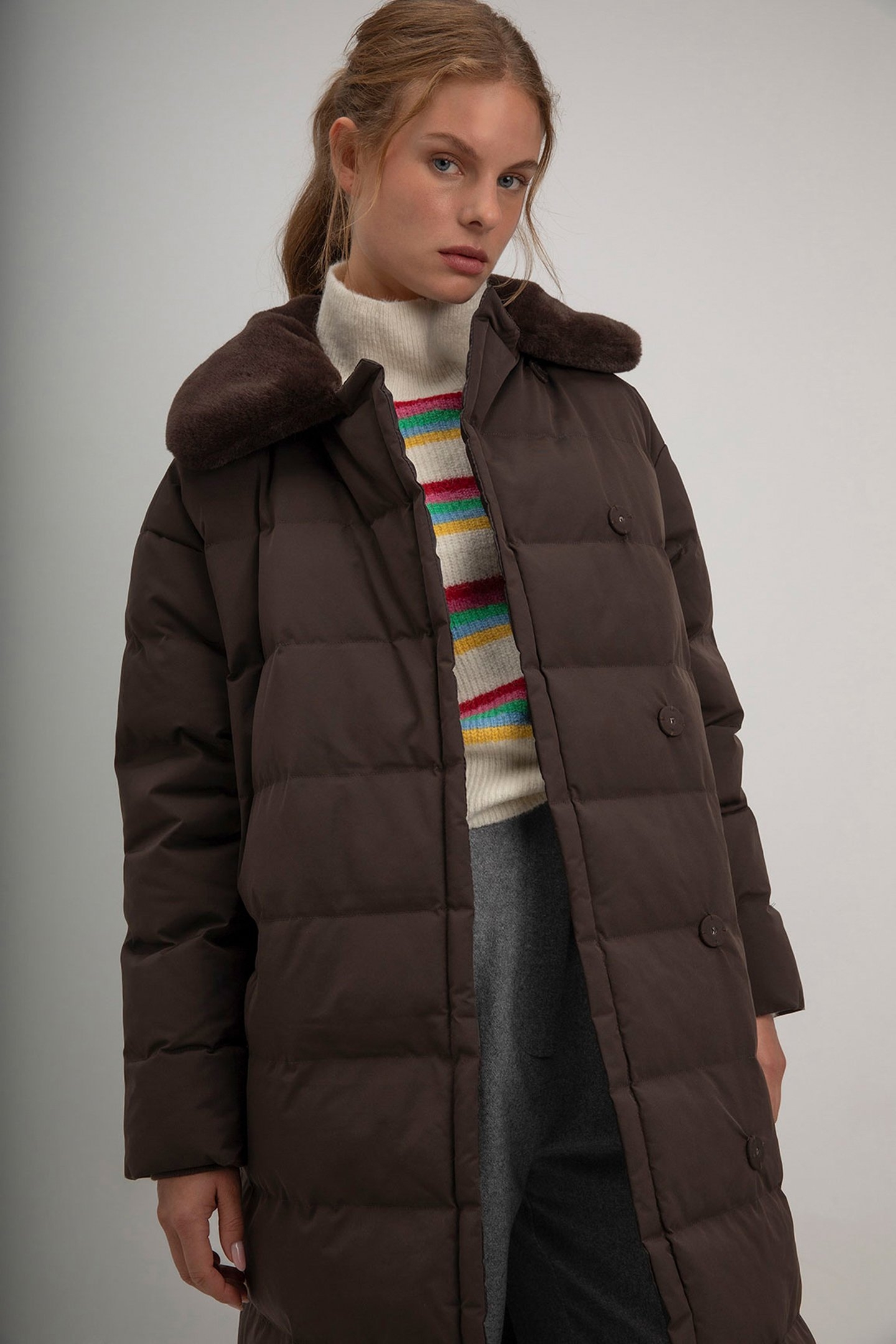 SUZE COAT DARK BROWN 4