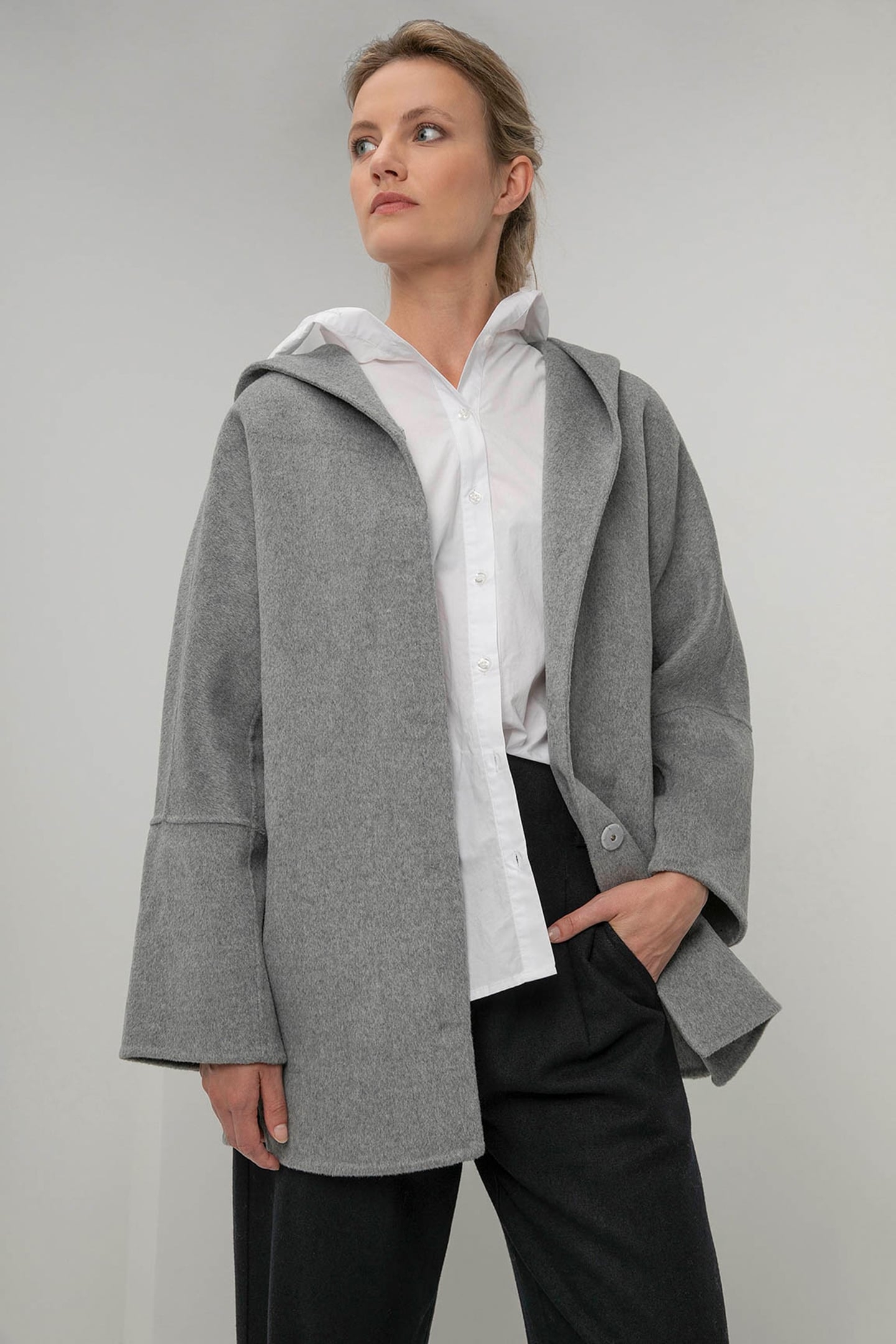 HELENA COAT STEEL GREY MELANGE 1