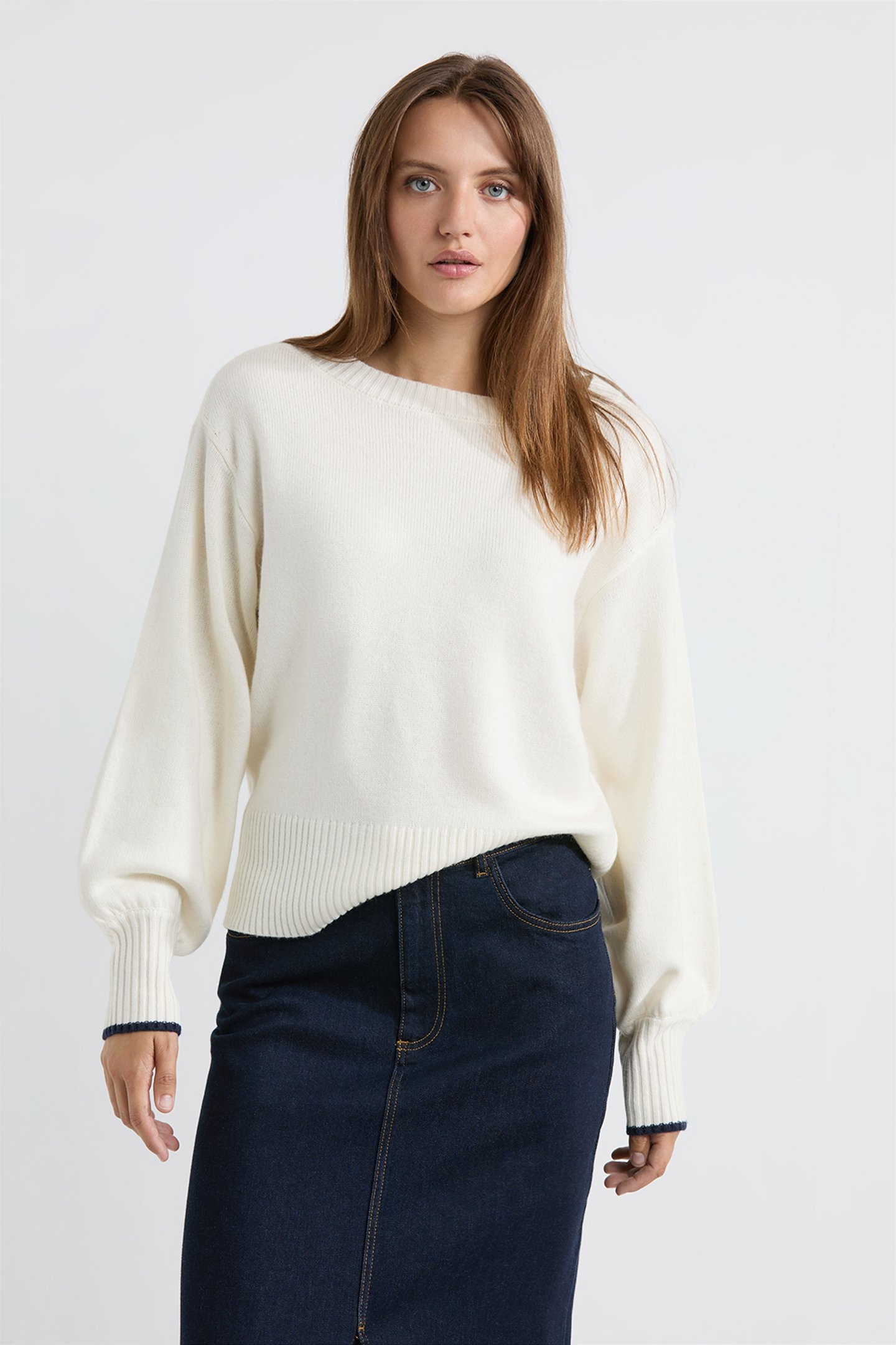 ARNO SWEATER OFF WHITE STRIPE 1