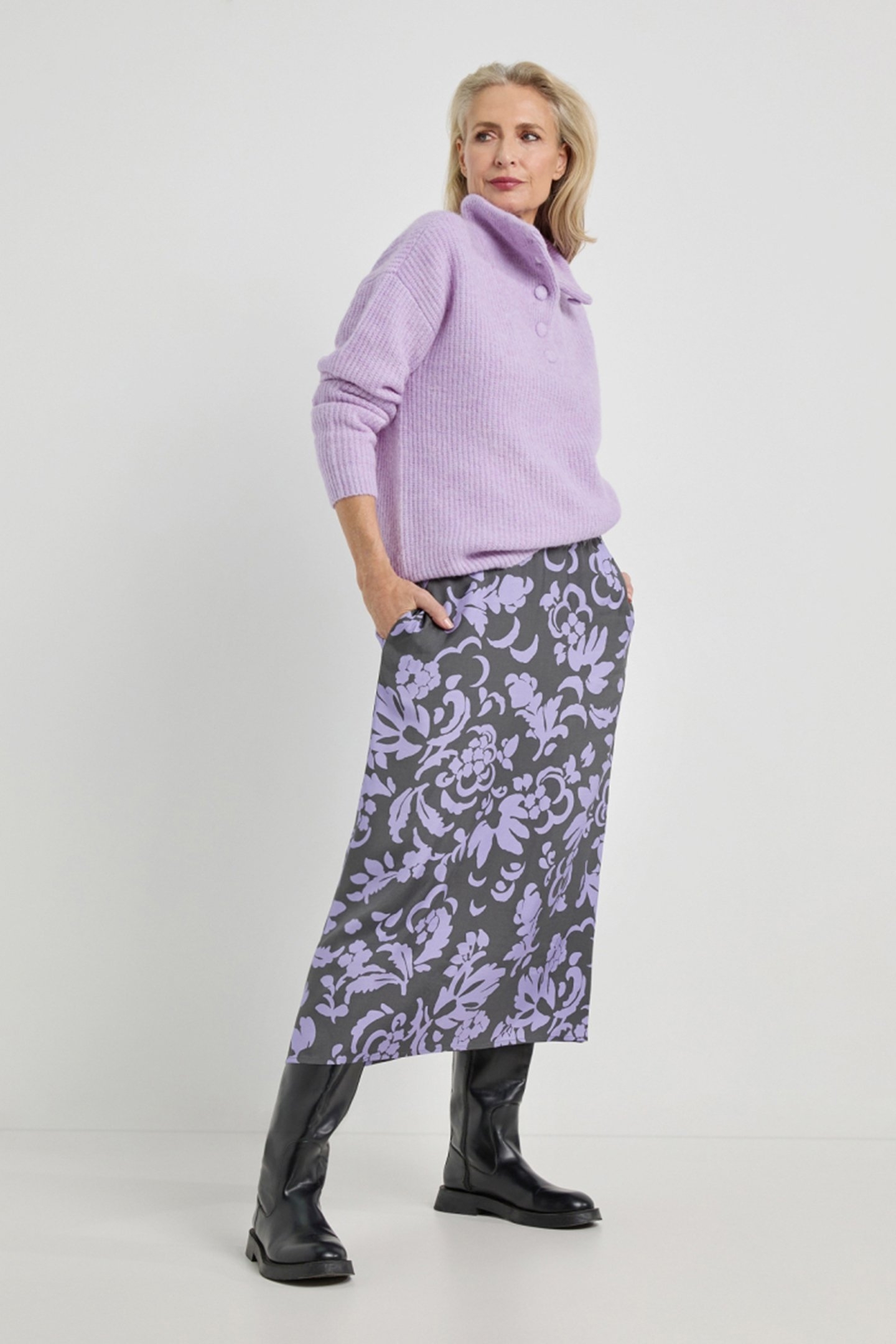 SIA SKIRT LILAC PRINT 2