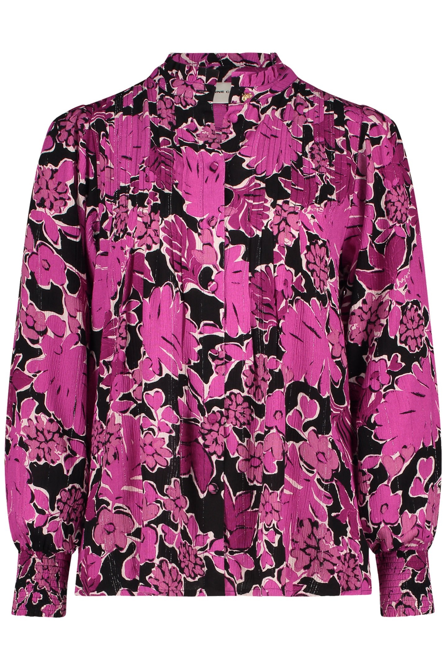 LUCKY BLOUSE BLACK/RASPBERRY 4