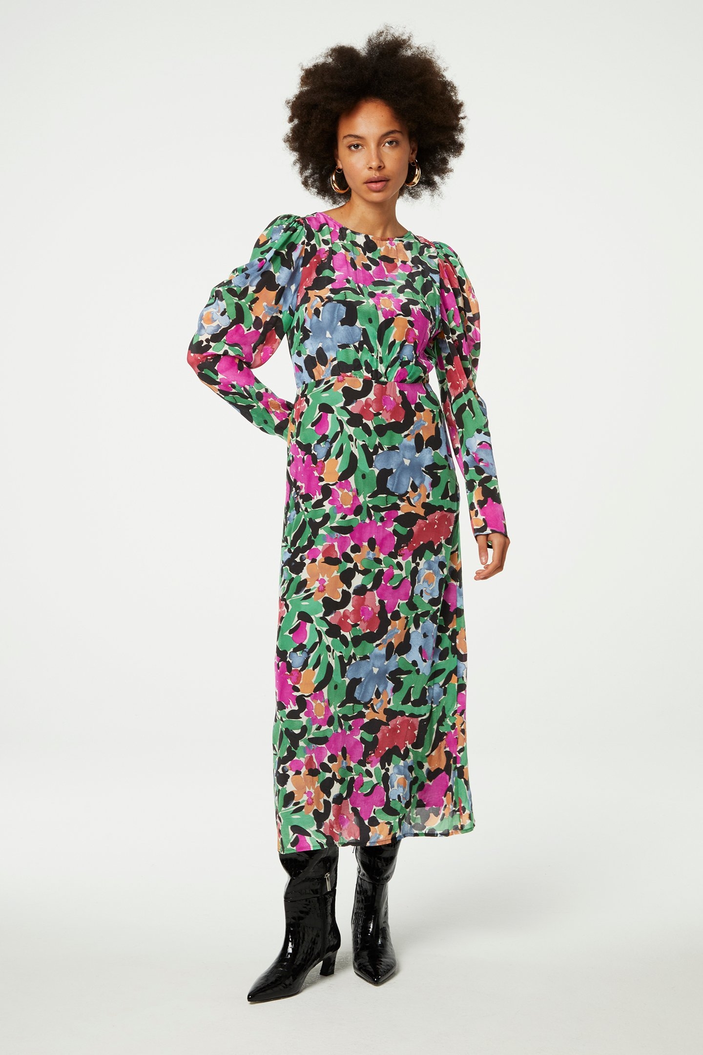 VARIN DRESS BLACK/VINTAGE ROSE 1