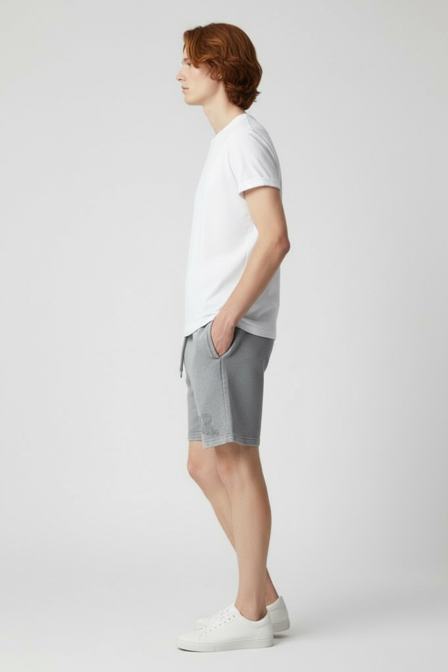 URBAN WASHED SWEAT SHORTS DOVE GREY 3