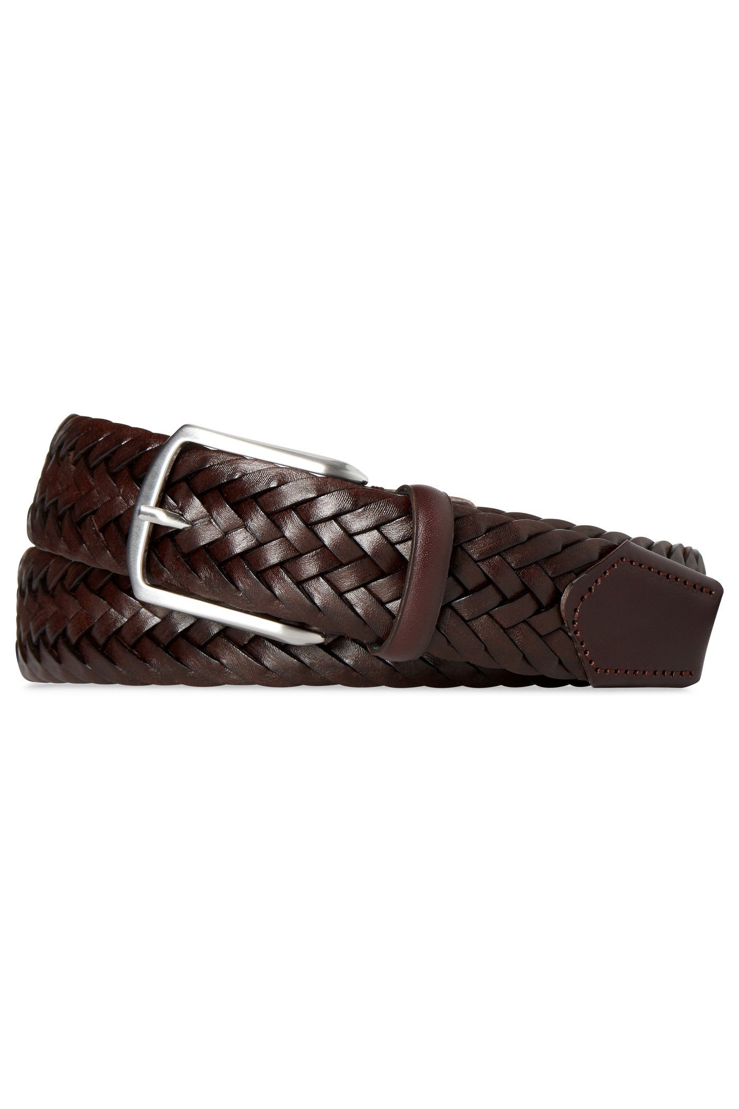 BELT-LEATHERBRAIDED-BROWN BROWN 1