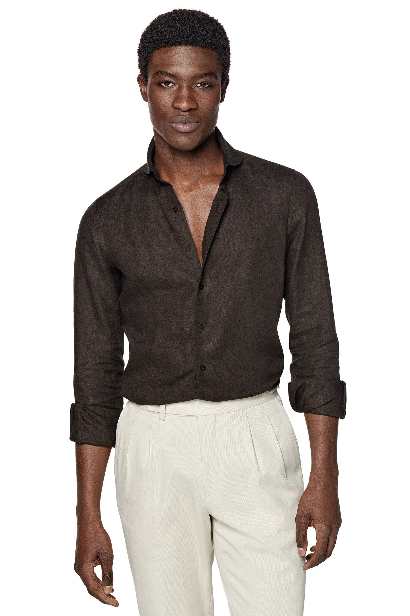 PURE LINEN DARK BROWN DARK BROWN 1