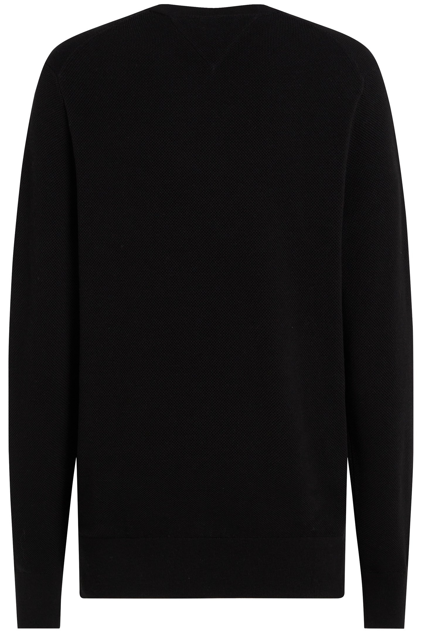FLAG EMBROIDERY TEXTURED CREW NECK JUMPER BLACK 5