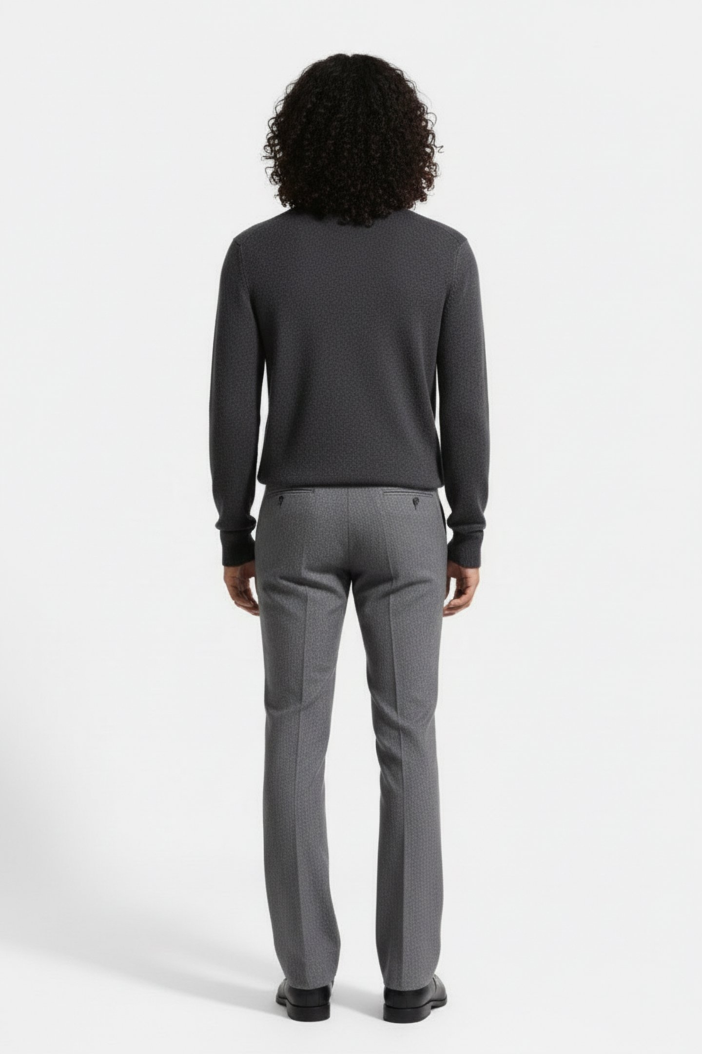 PIMA ORGANIC COTTON CASHMERE JUMPER DARK GREY HEATHER 2