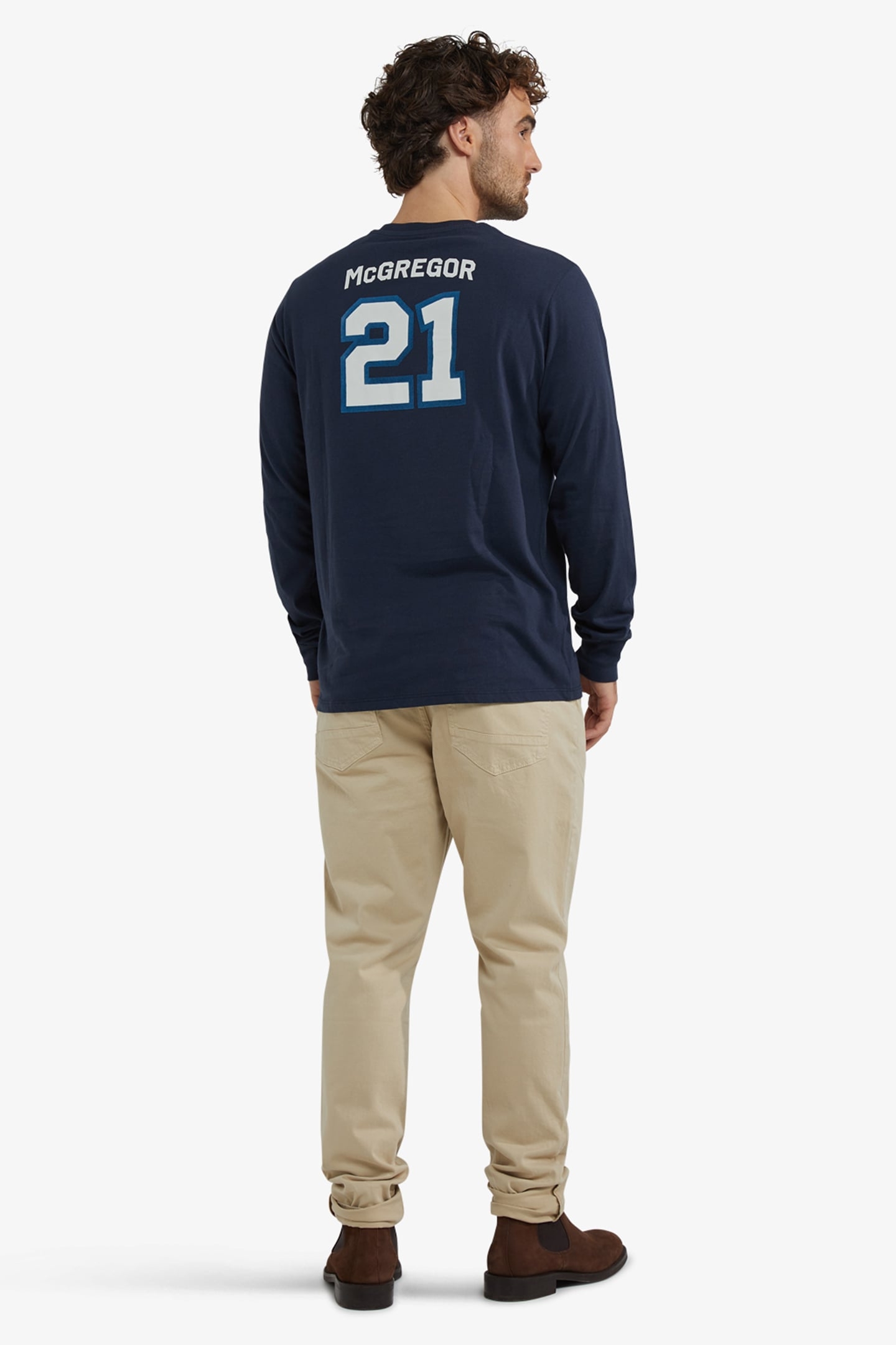 GRAPHIC T-SHIRT LONG SLEEVE NAVY 3