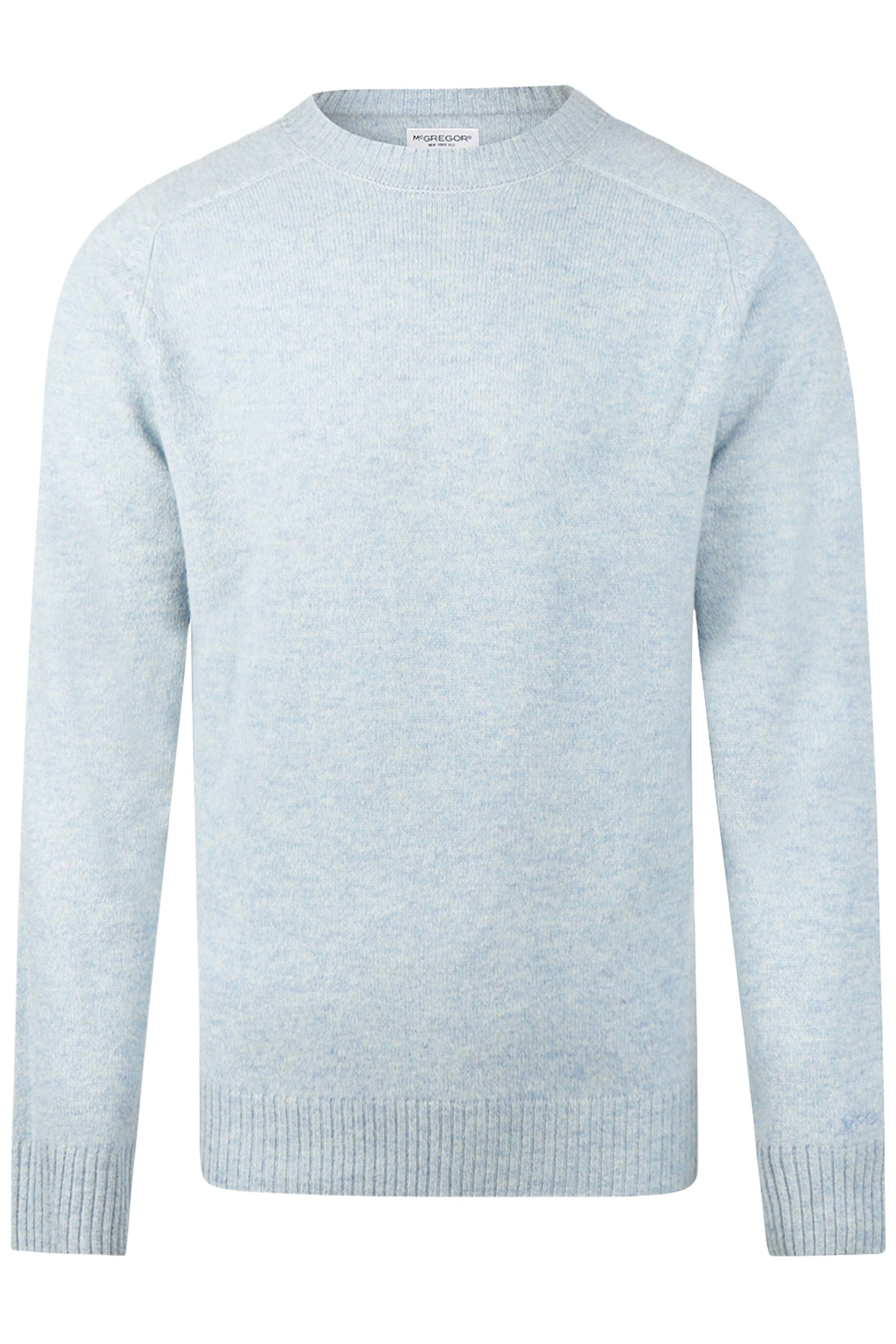 LAMBSWOOL CREW NECK SWEATER ICE BLUE 4