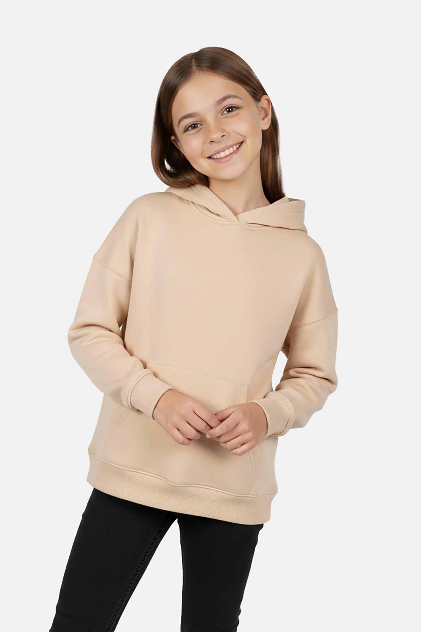 KIDS ORLA SW HOOD OVERS FOR GIRLS SAND 1