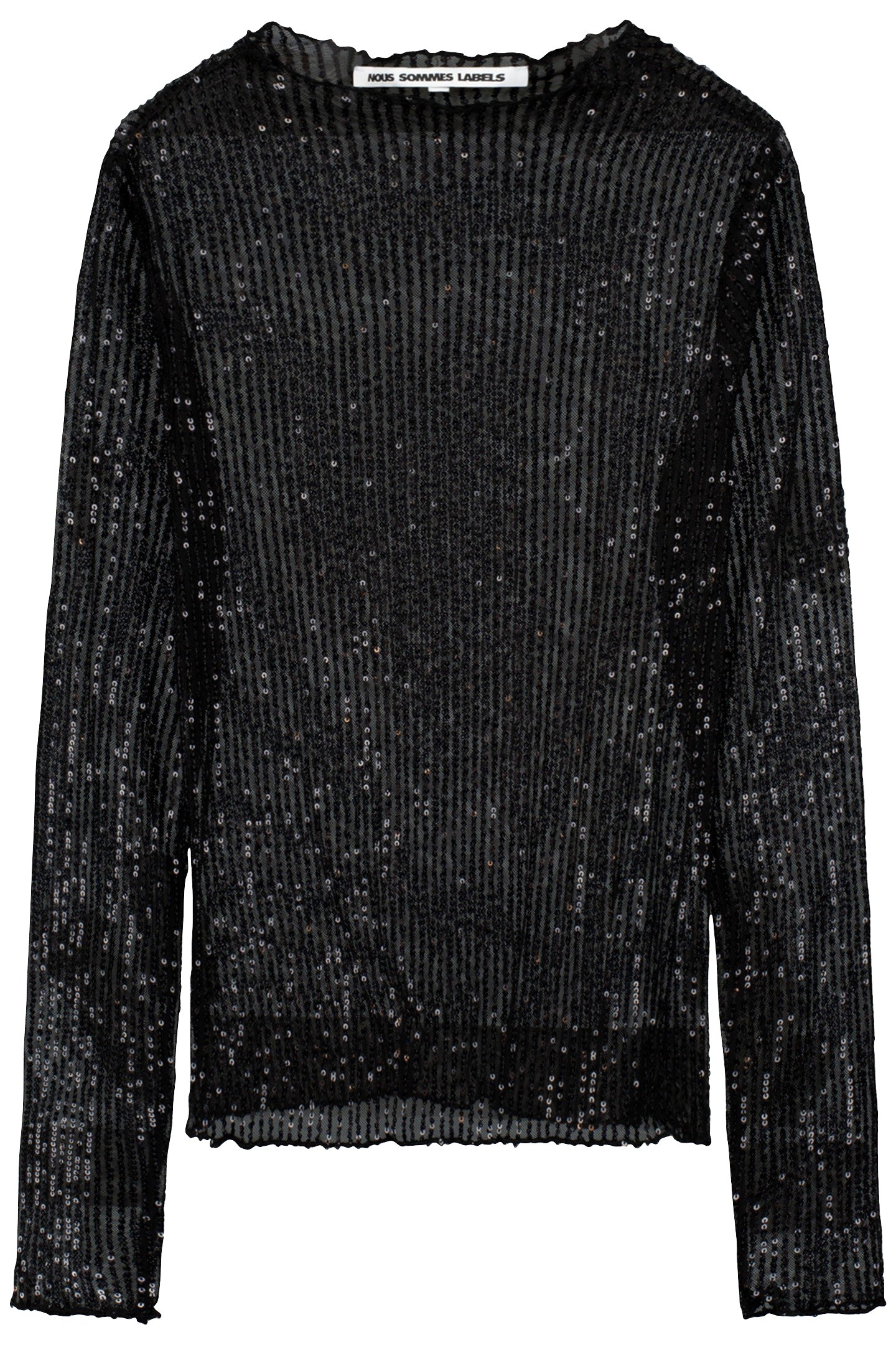 NOUS SOMMES LABELS – JENNIE SEQUIN TOP BLACK 1