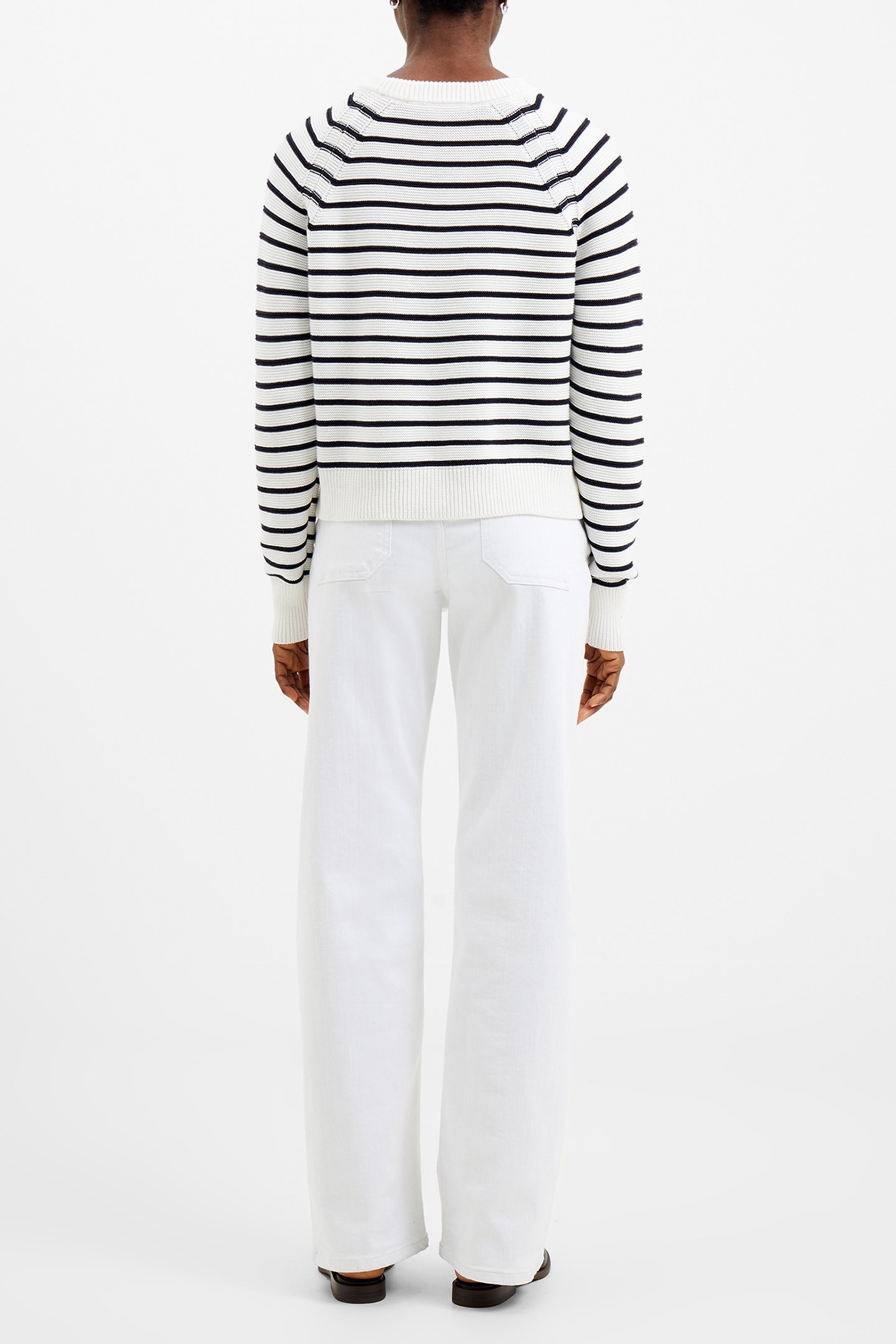 LILLIE MOZART STRP CRW NK JMPR SUMMER WH/UTILITY BL 2